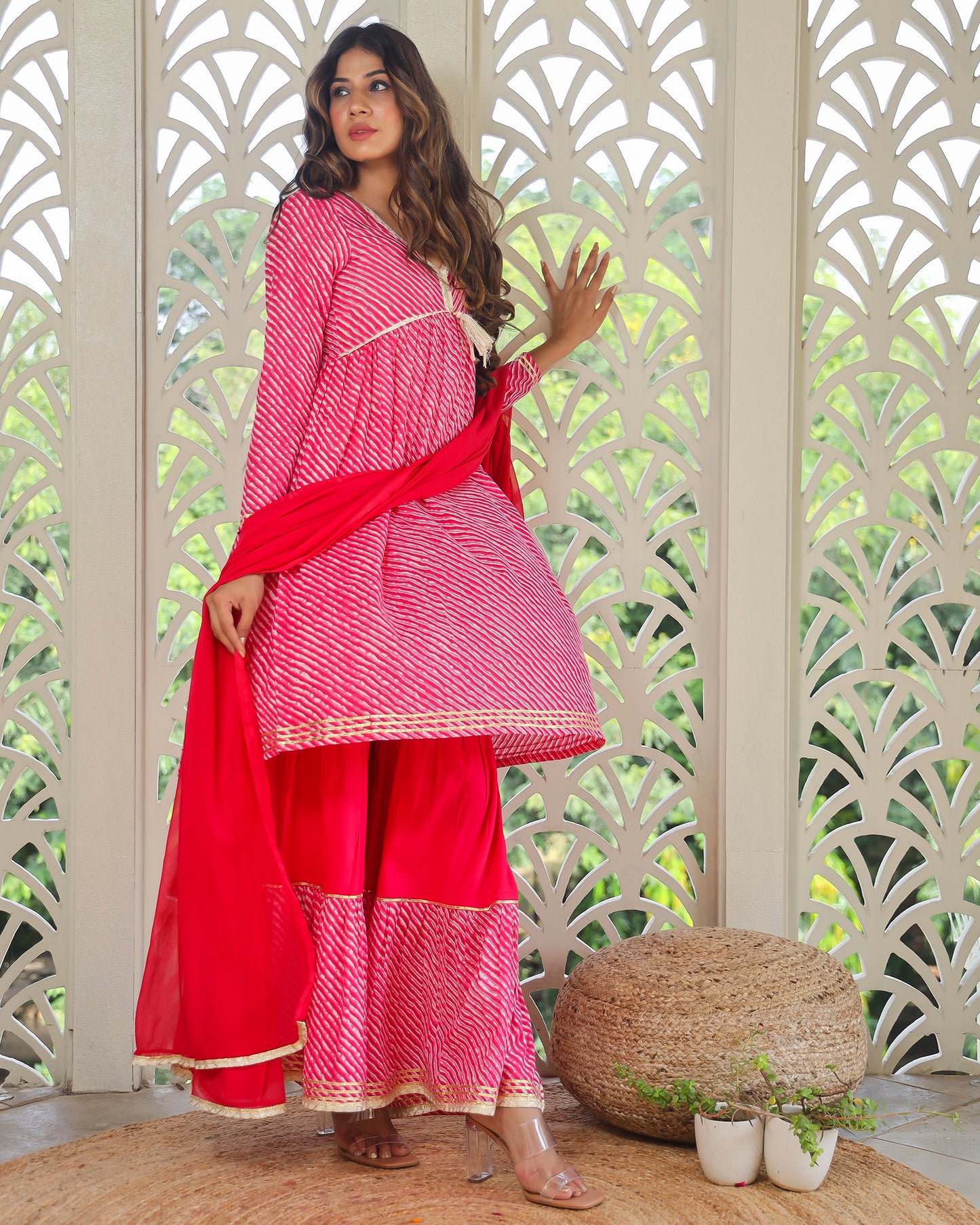 Lehriya Sharara Set With Gotta