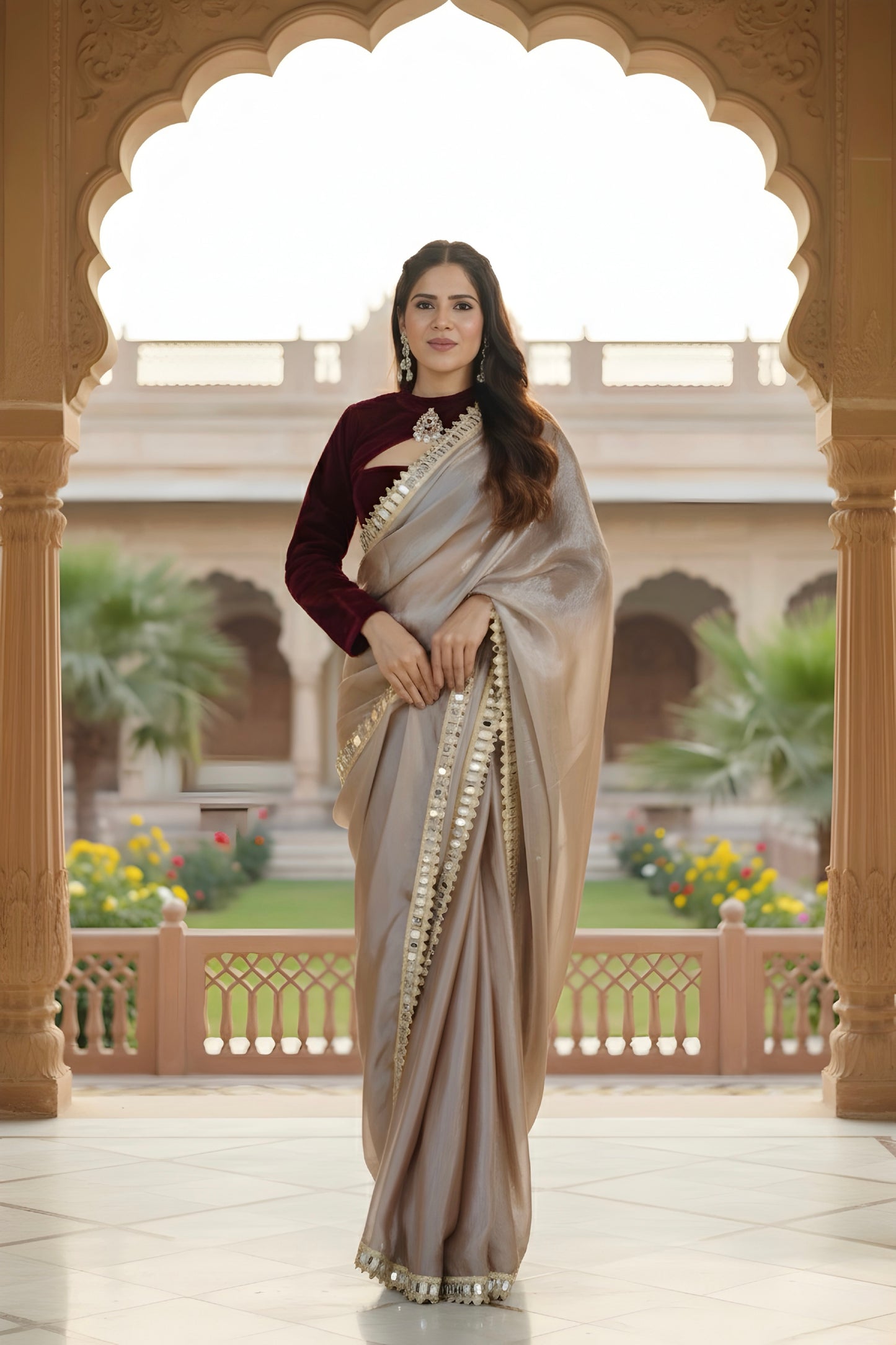 Stitched Gulzar saree