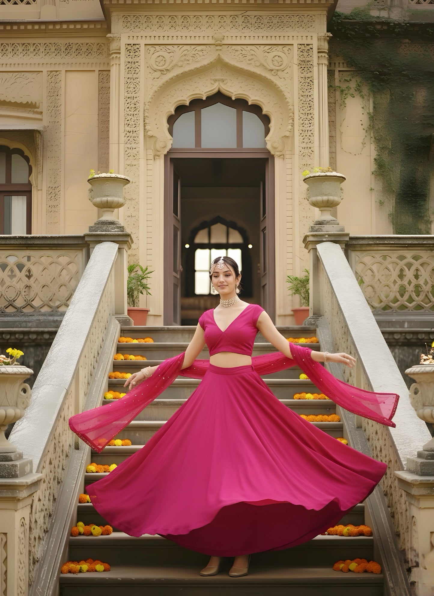 Fuchsia Dream Lengha Set