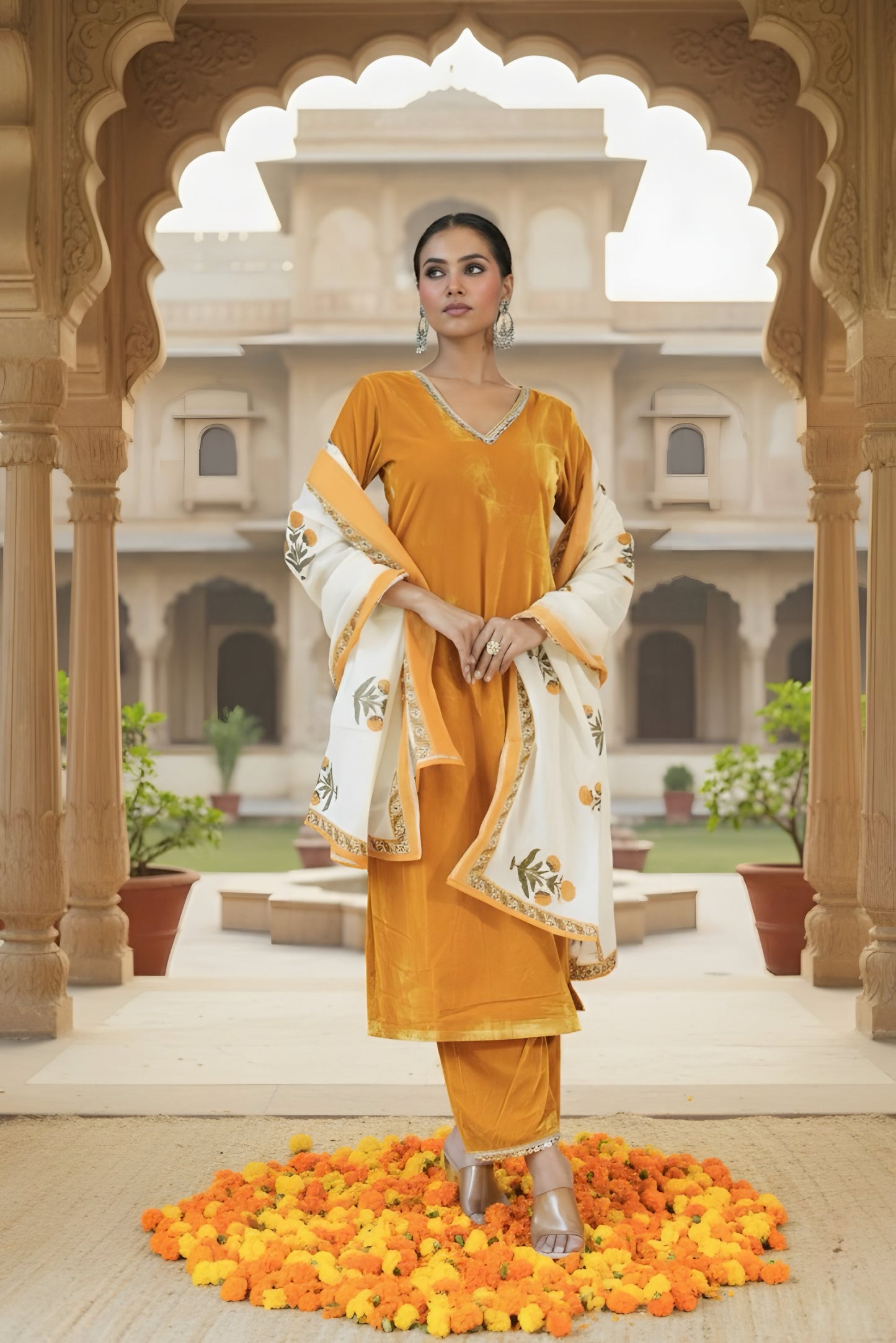 Sunheri Ziba Velvet Suit Set