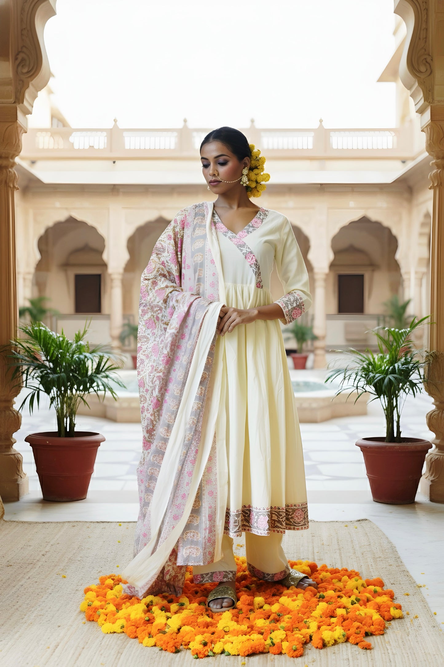 Ivory Gulnaz Suit Set