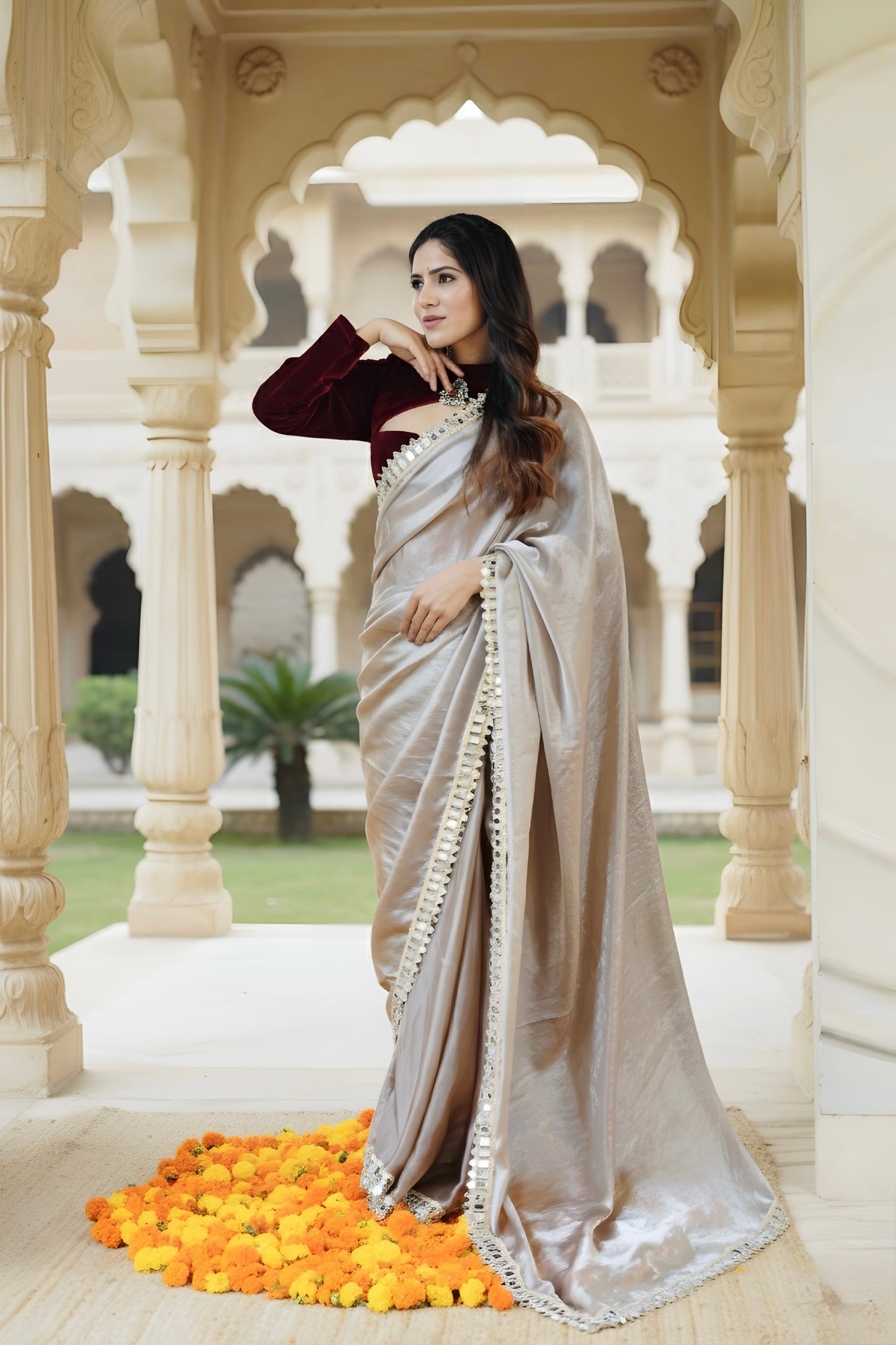 Stitched Gulzar saree
