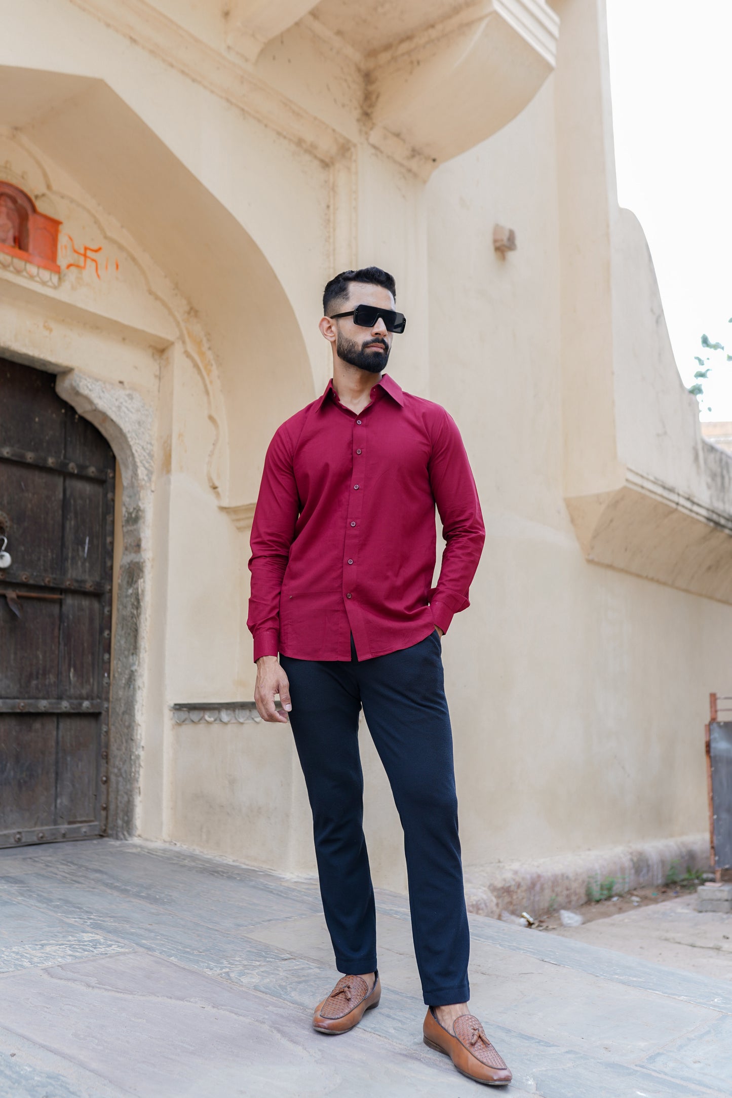 Scarlet Red Mens Shirt