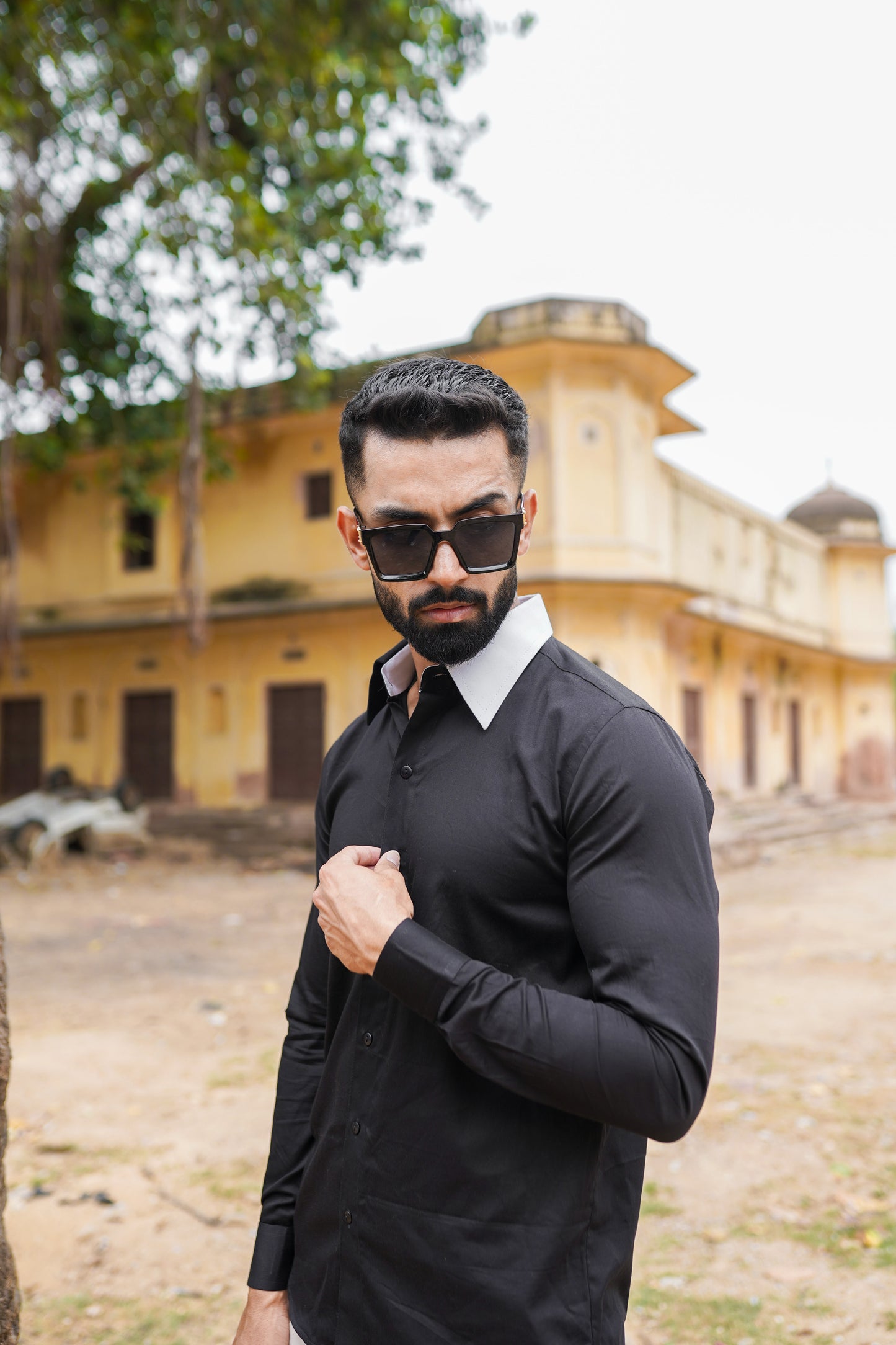 Dual Collar Mens shirt