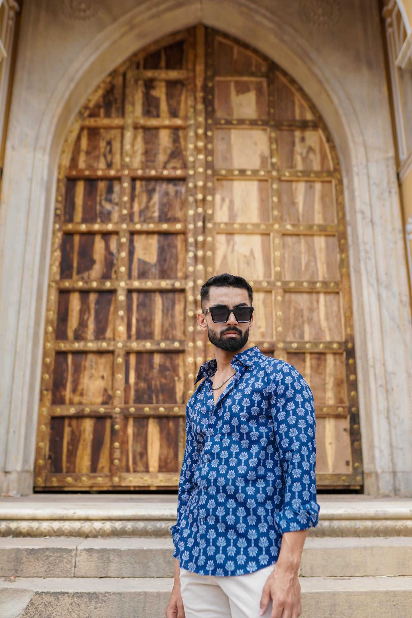 Hand Block Printed mens shirt