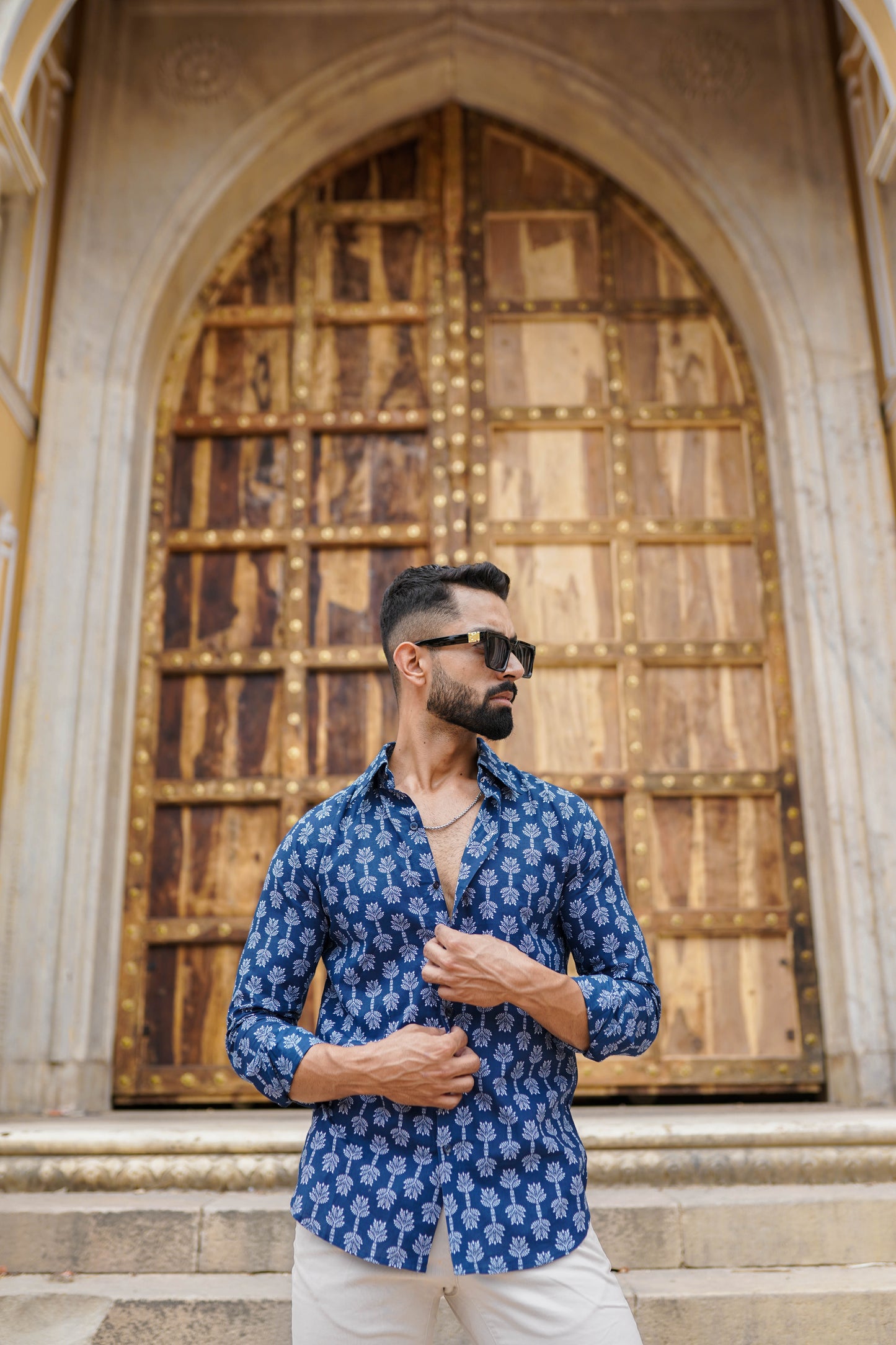 Hand Block Printed mens shirt