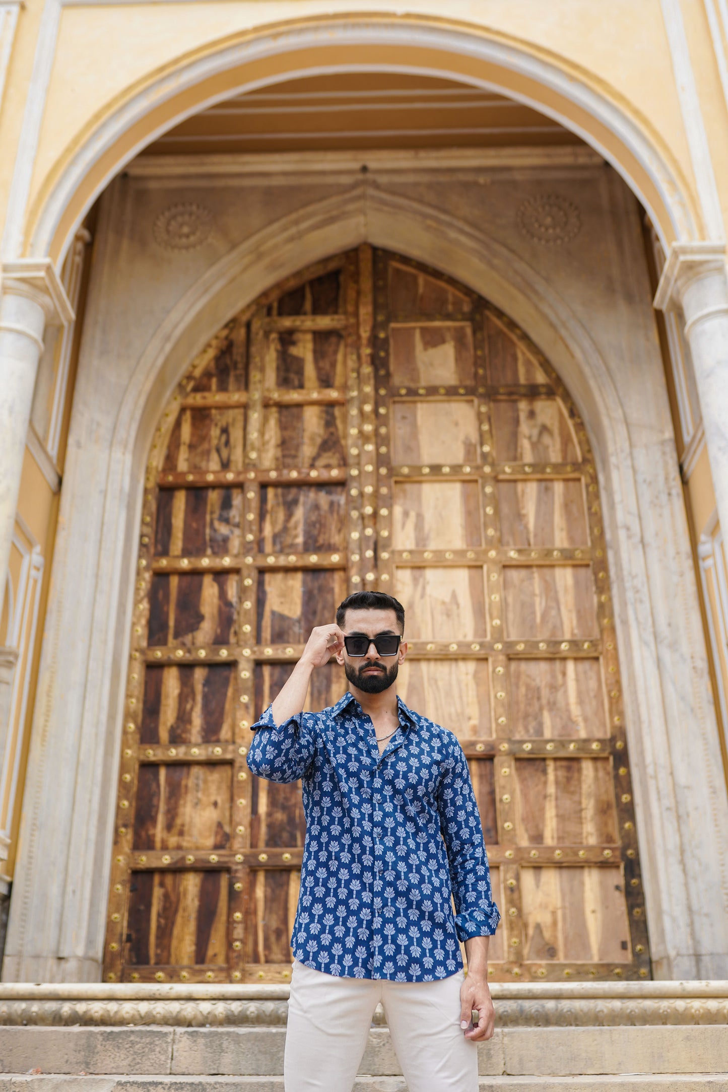 Hand Block Printed mens shirt