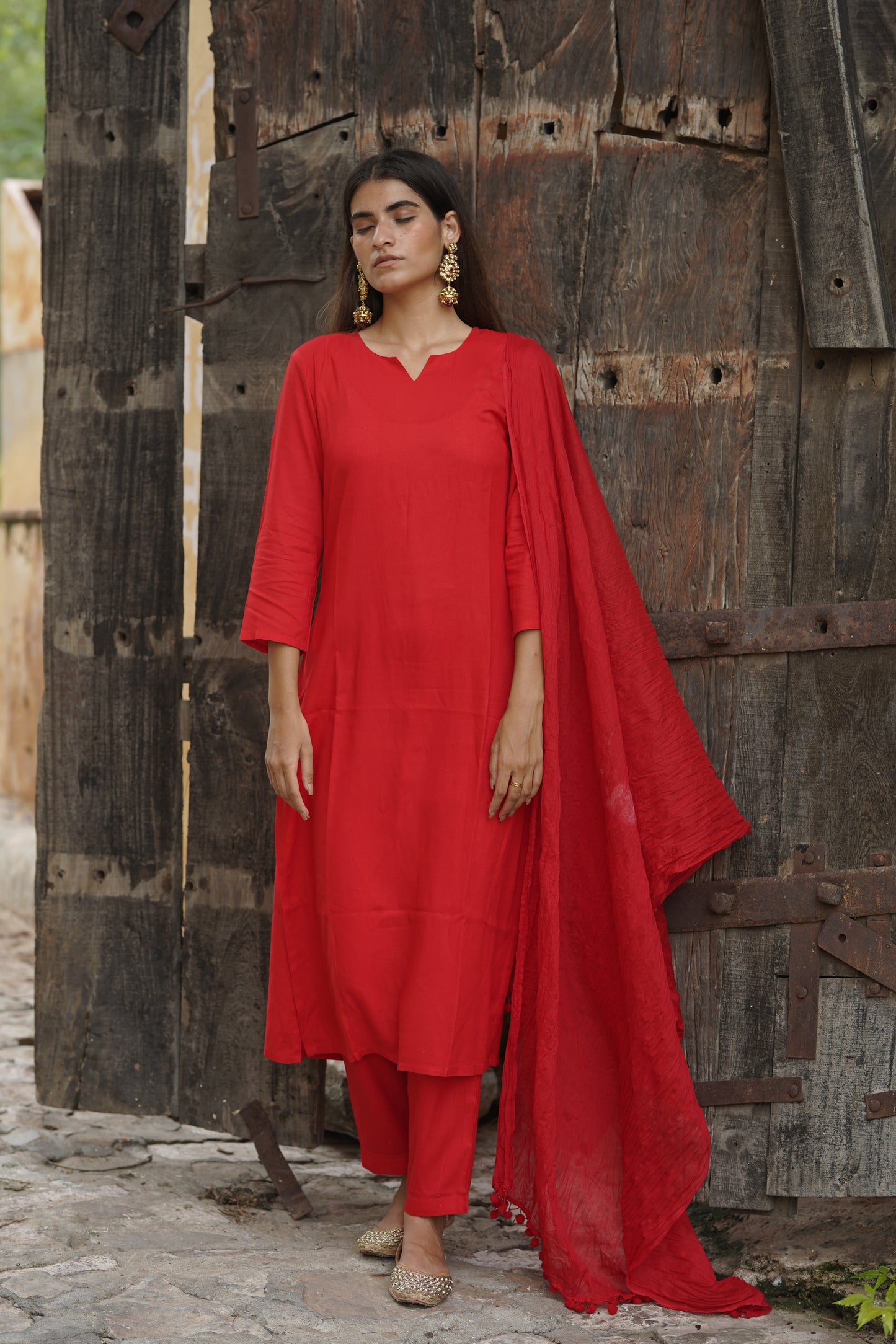 Scarlet Red Suit Set