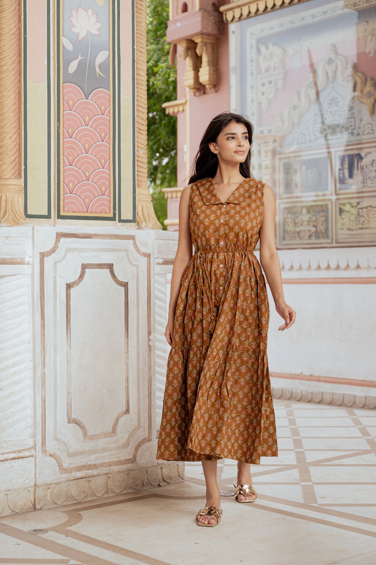 Autumn Bloom Midi Dress