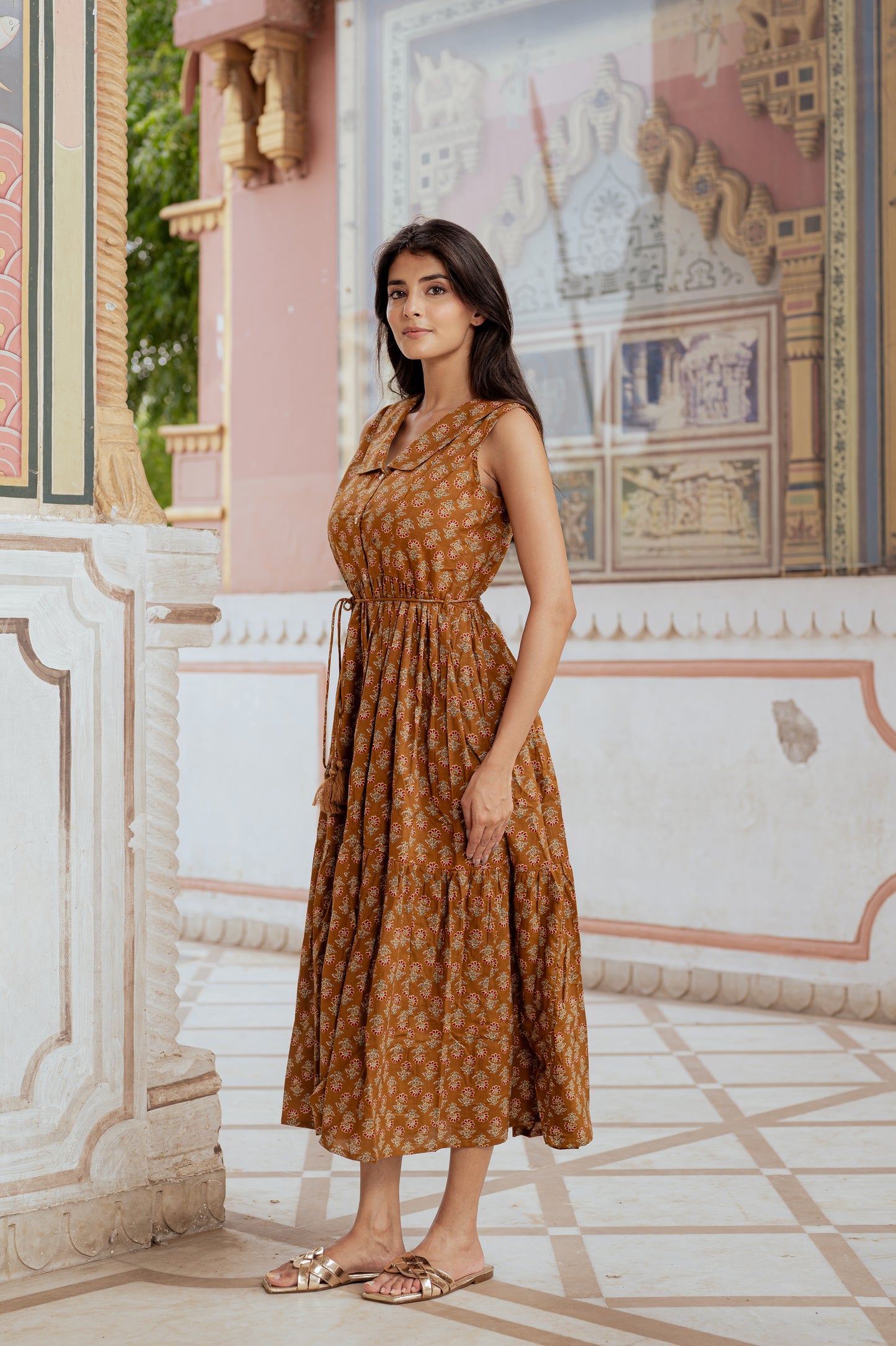 Autumn Bloom Midi Dress