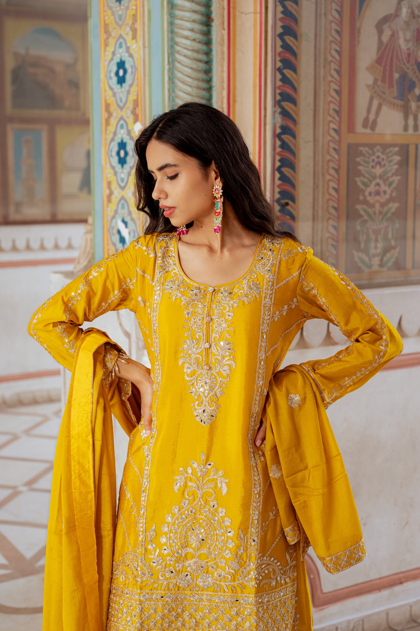 Sunlit Mustard Yellow Suit Set