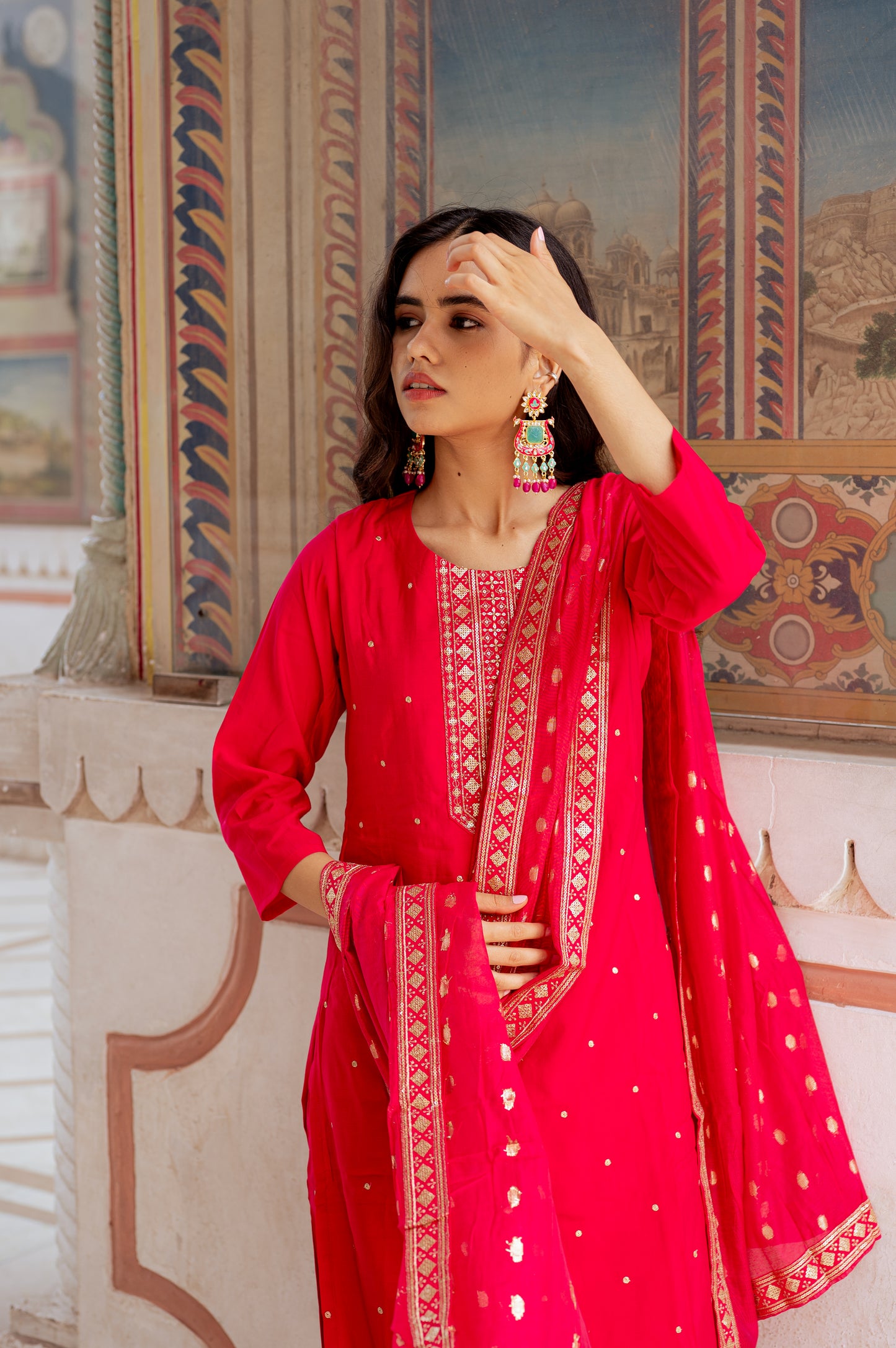 Scarlet Grace Kurta Set with Dupatta