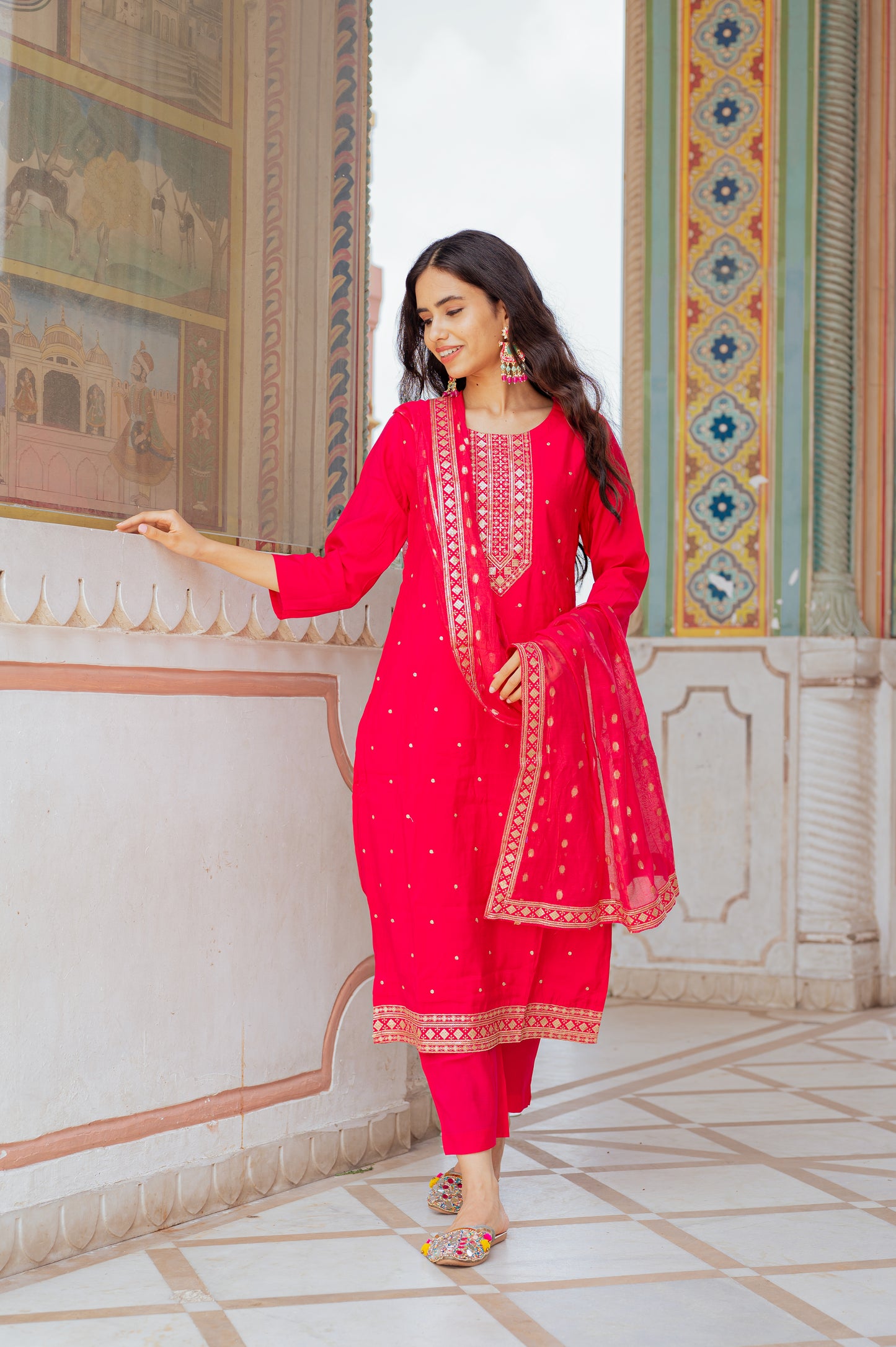 Scarlet Grace Kurta Set with Dupatta