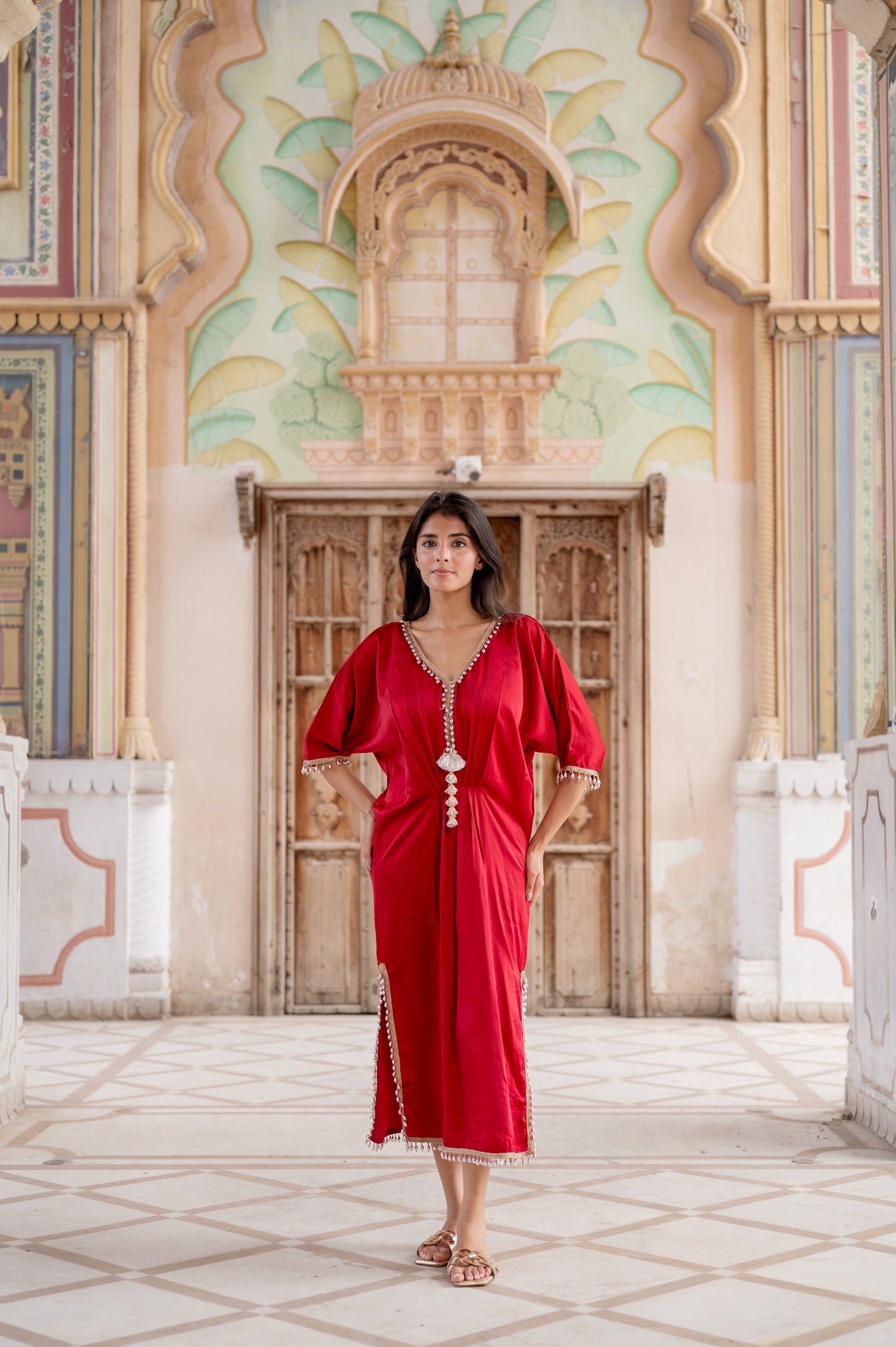 Ruby Red Kaftan
