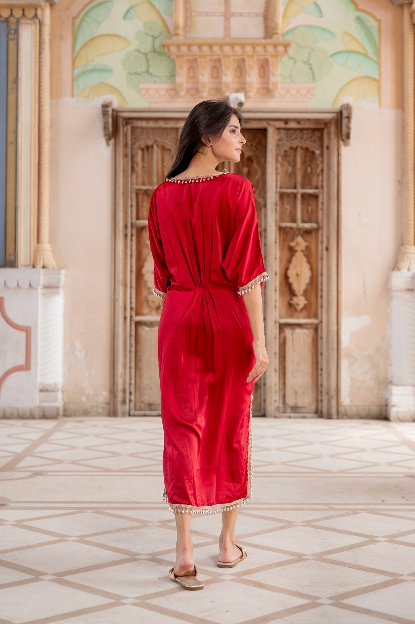 Ruby Red Kaftan