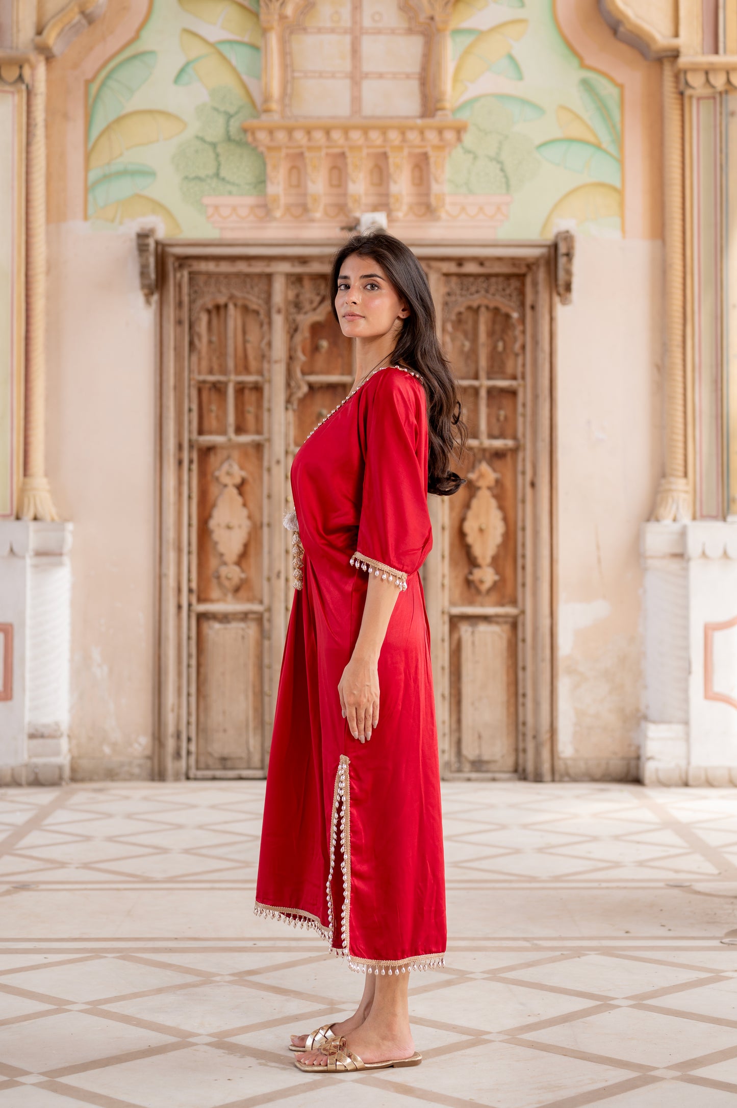 Ruby Red Kaftan