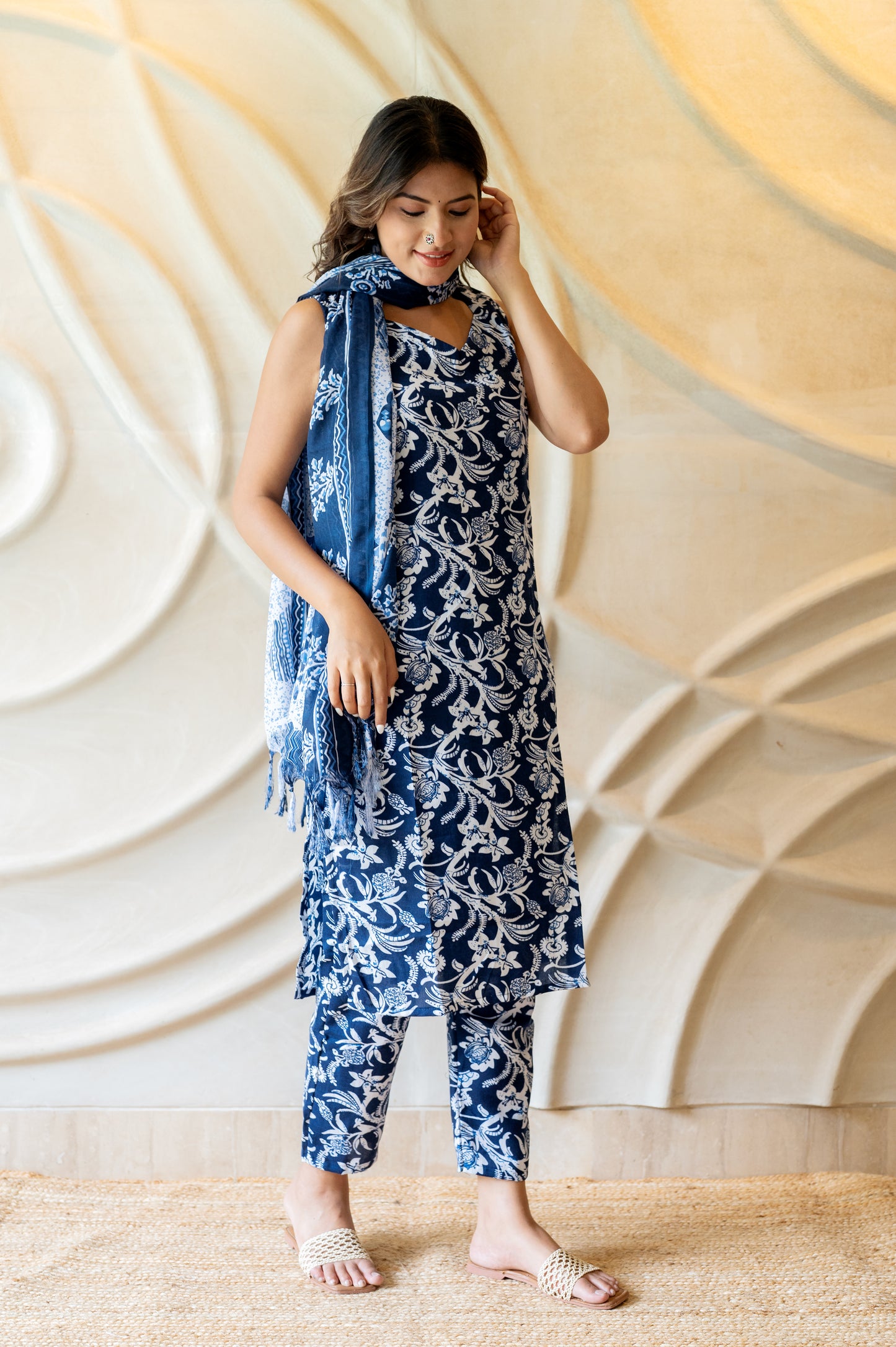Indigo Blue suit Set ( Set of 3 )