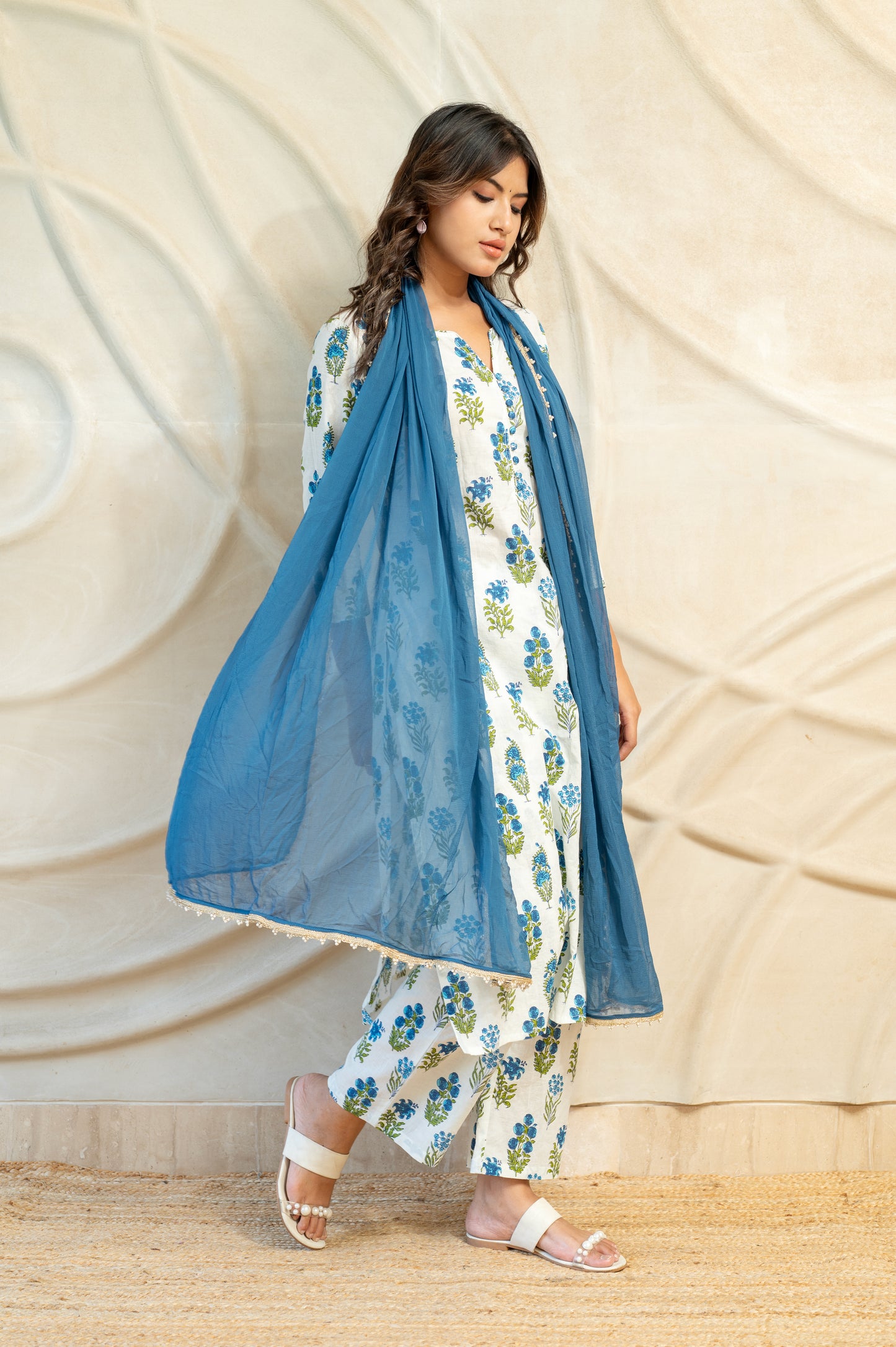 Block Printed Suit Set ( Set of 3 )