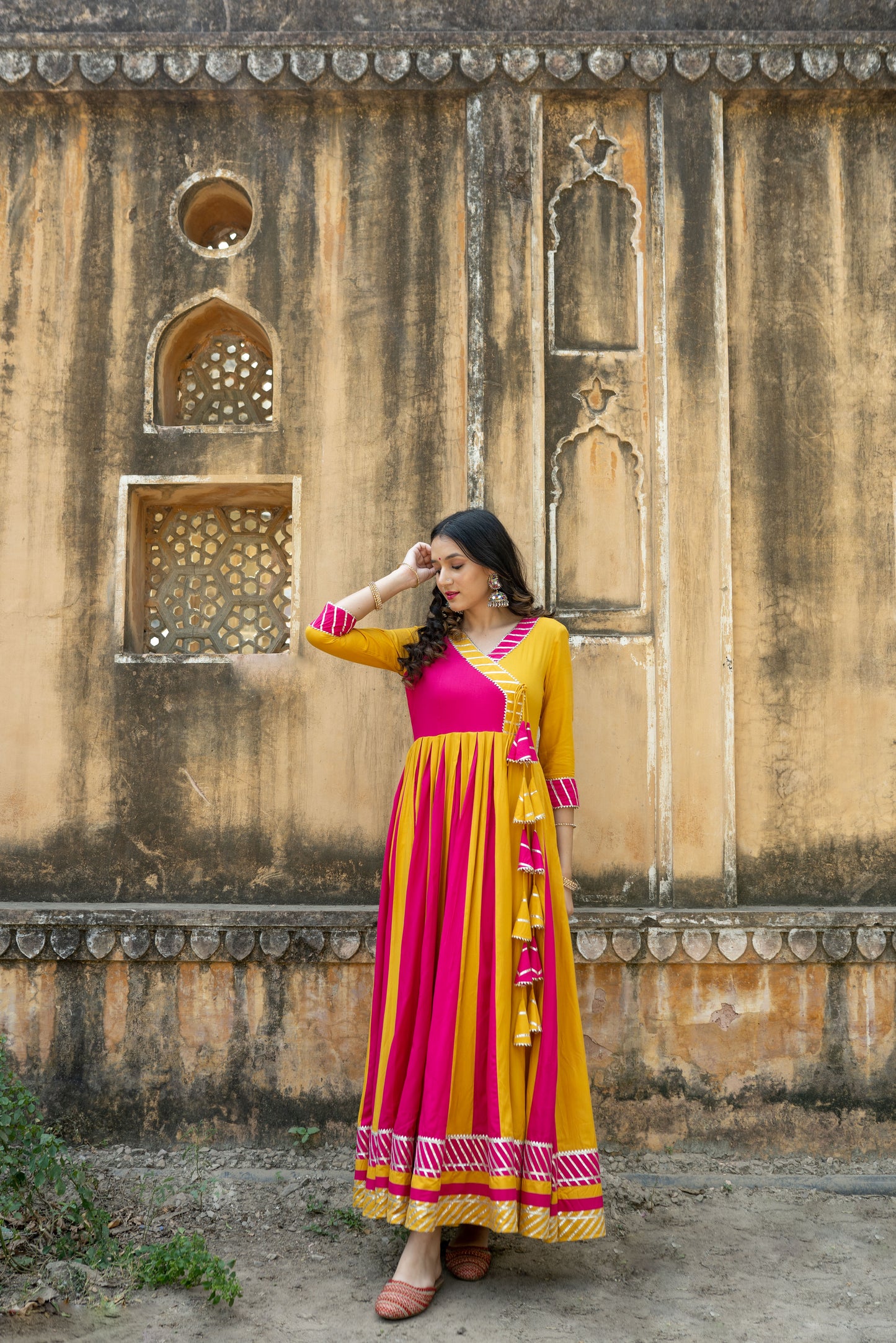 Two Tone Anarkali Suit Set