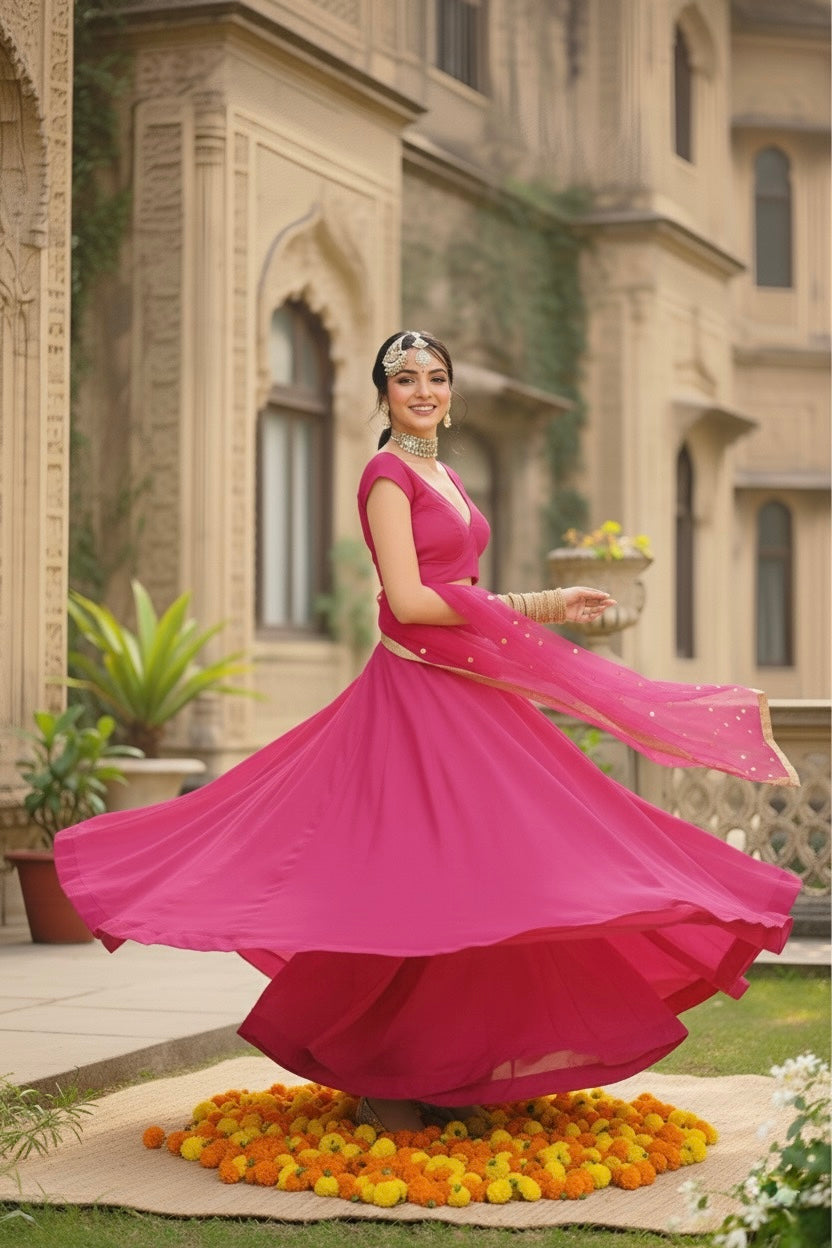 Fuchsia Dream Lengha Set
