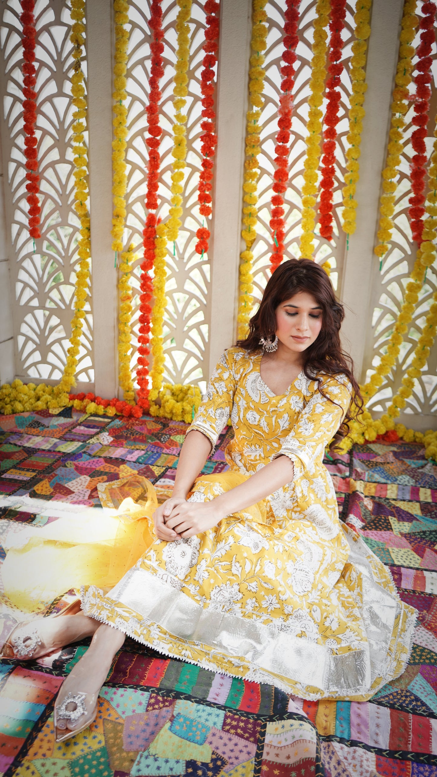 Yellow Floral Suit Set