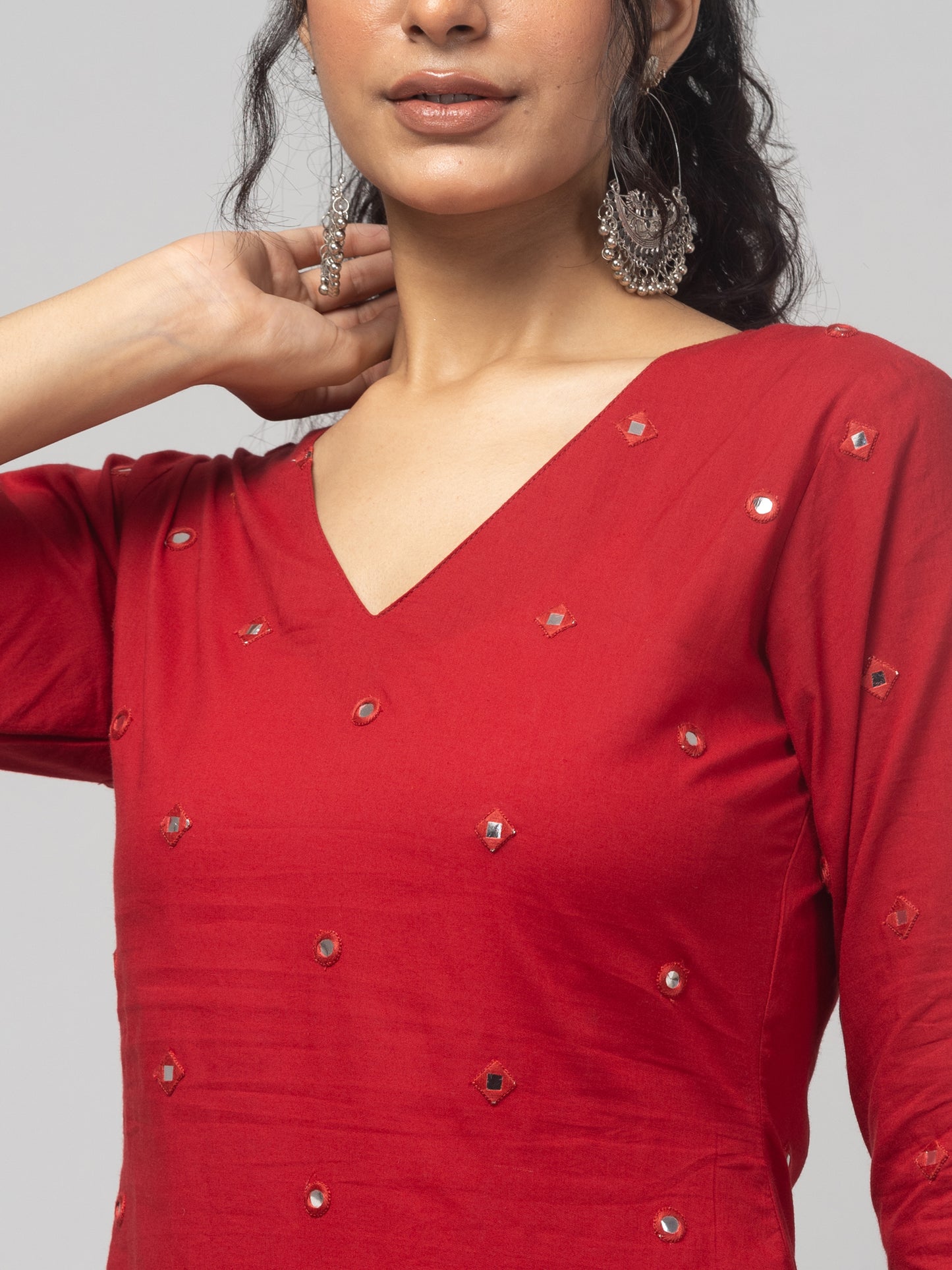 Purchase plain kurti with printed dupatta for women