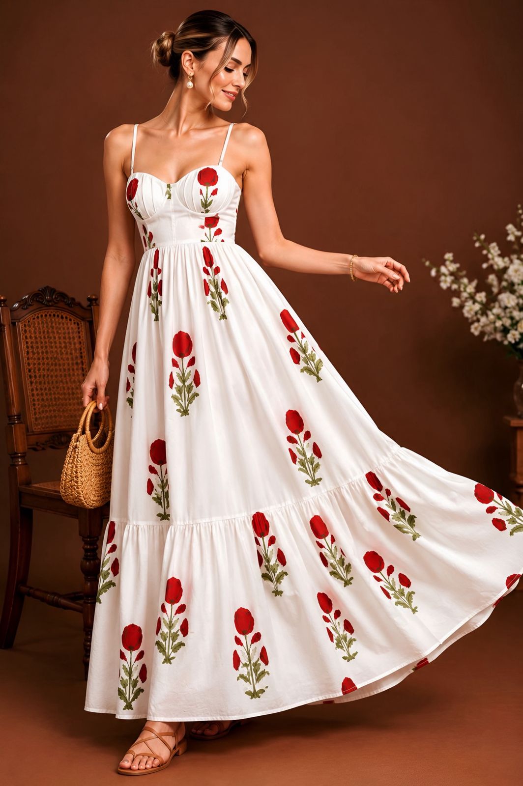 Rose Gardenia Maxi Dress