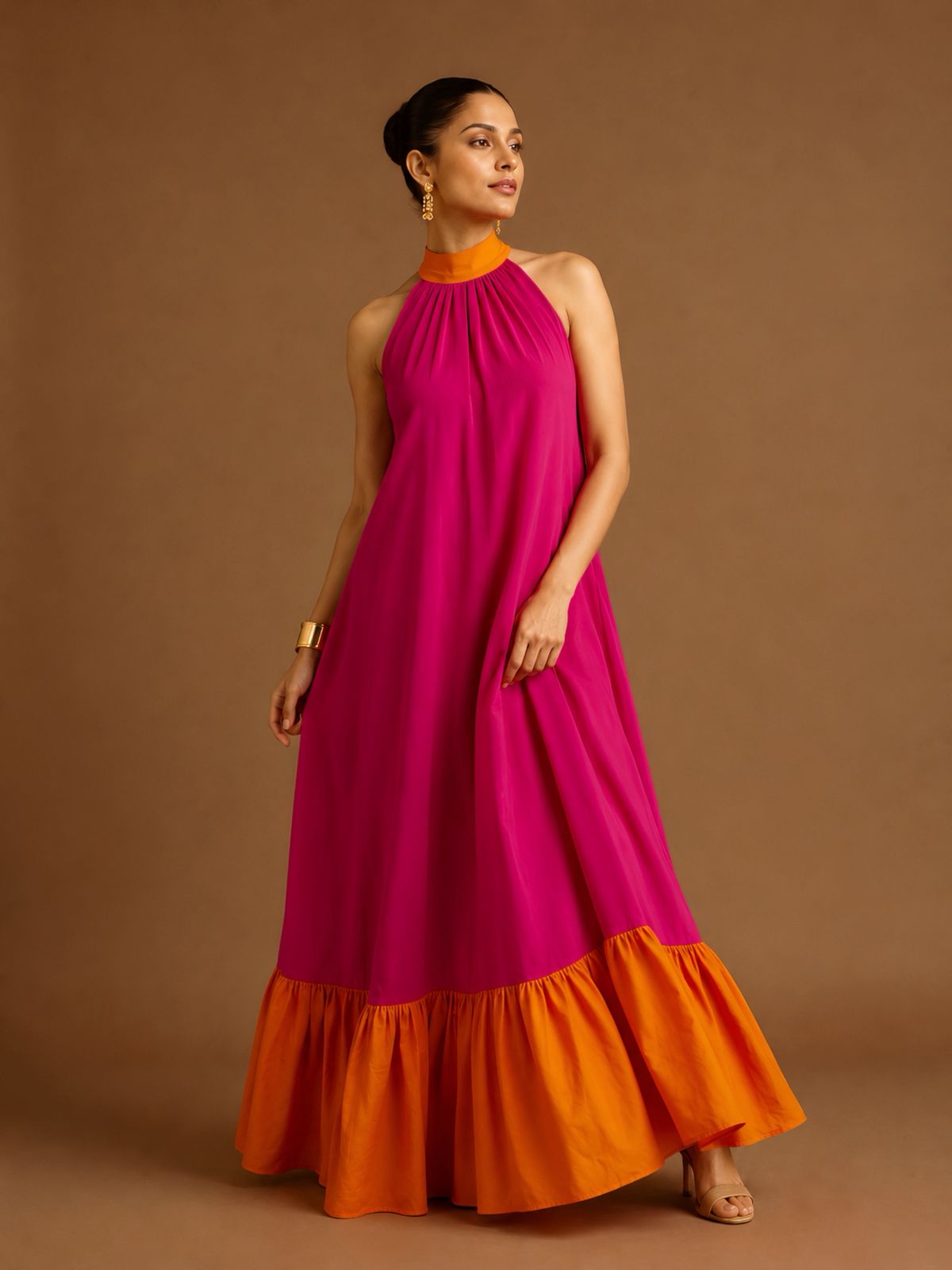 Fuchsia Sunset Maxi Dress