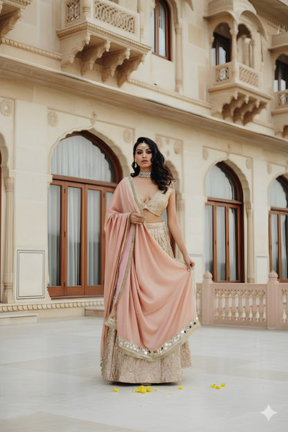 Gold Goddess Lengha Set