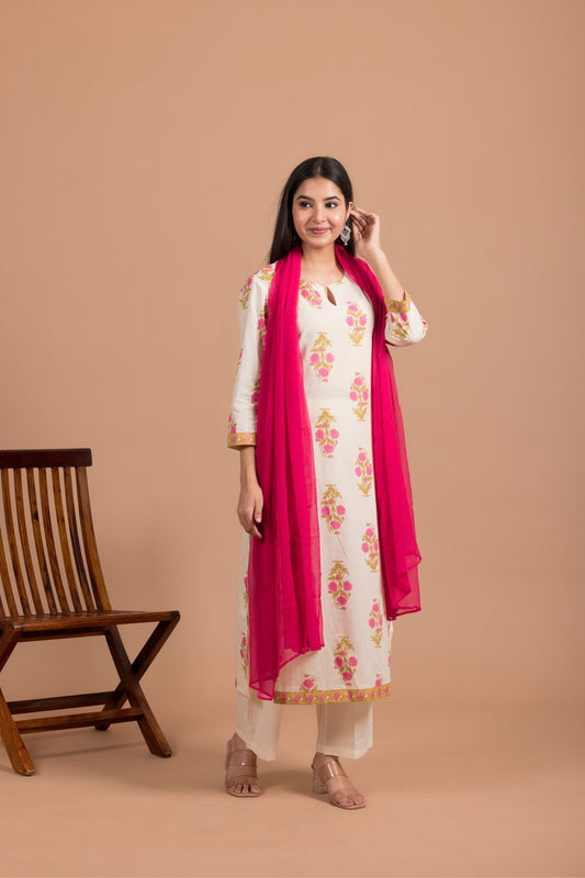 Gulabi Mehfil Kurta Set