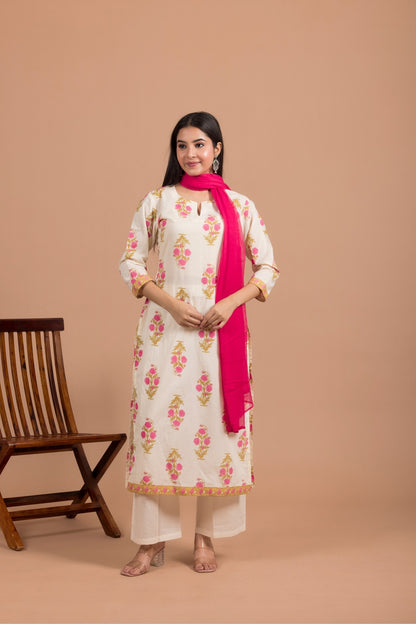 Gulabi Mehfil Kurta Set