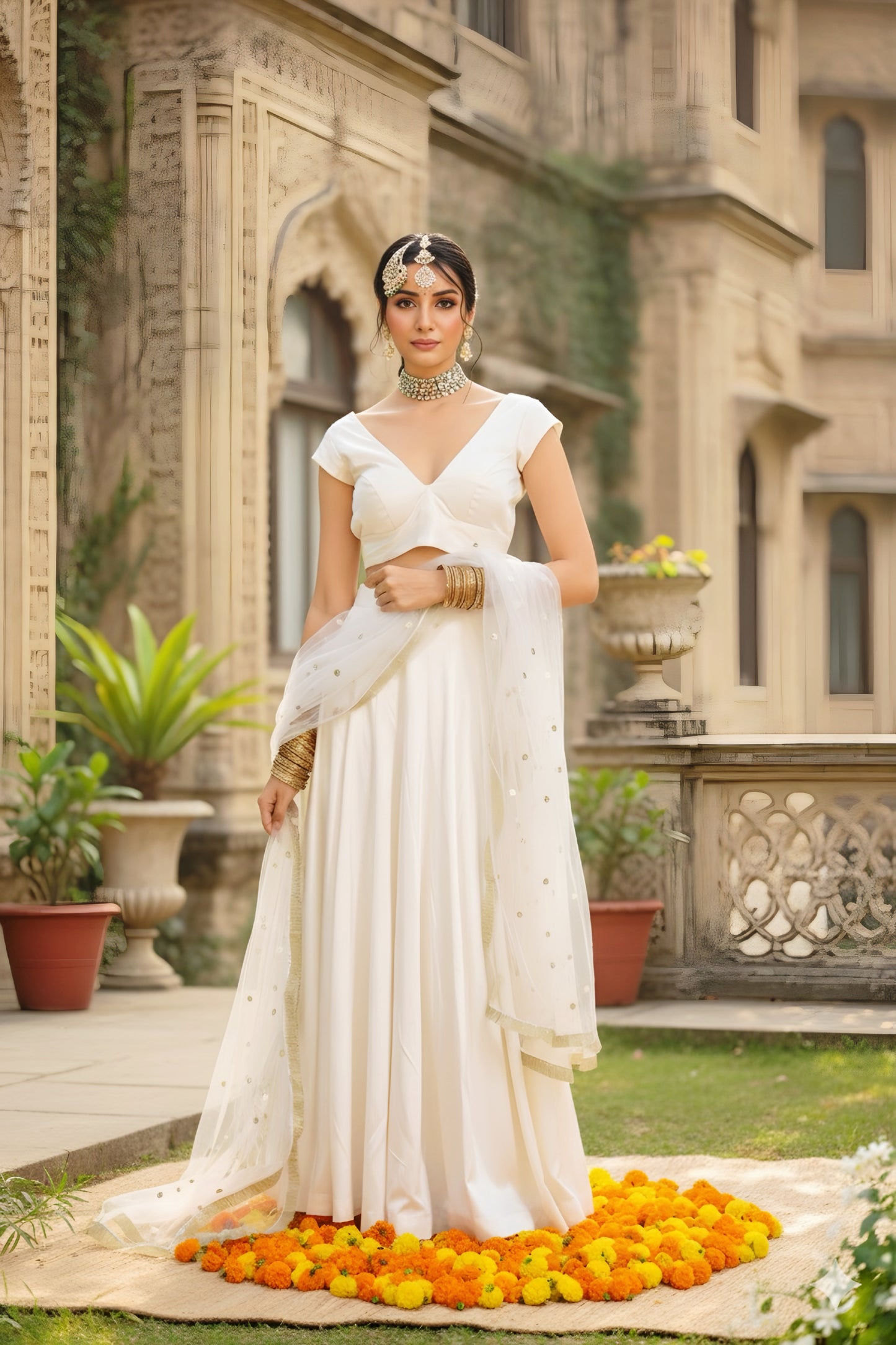 Silk Swan Sage  White Lengha
