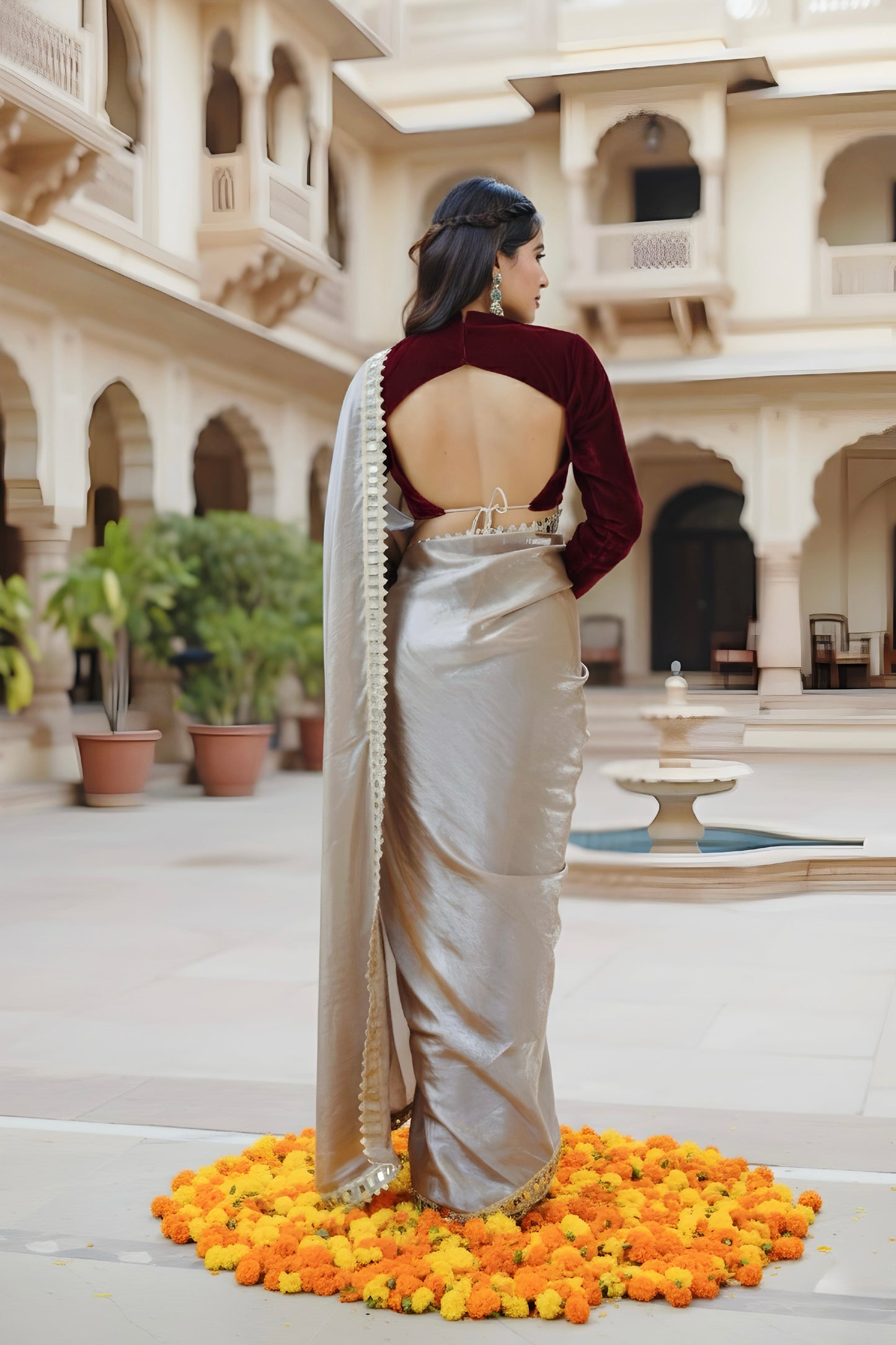Stitched Gulzar saree