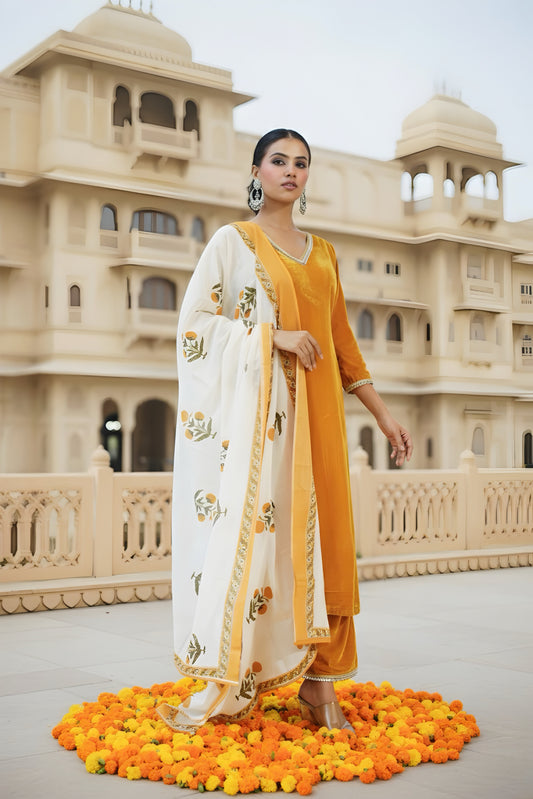 Sunheri Ziba Velvet Suit Set