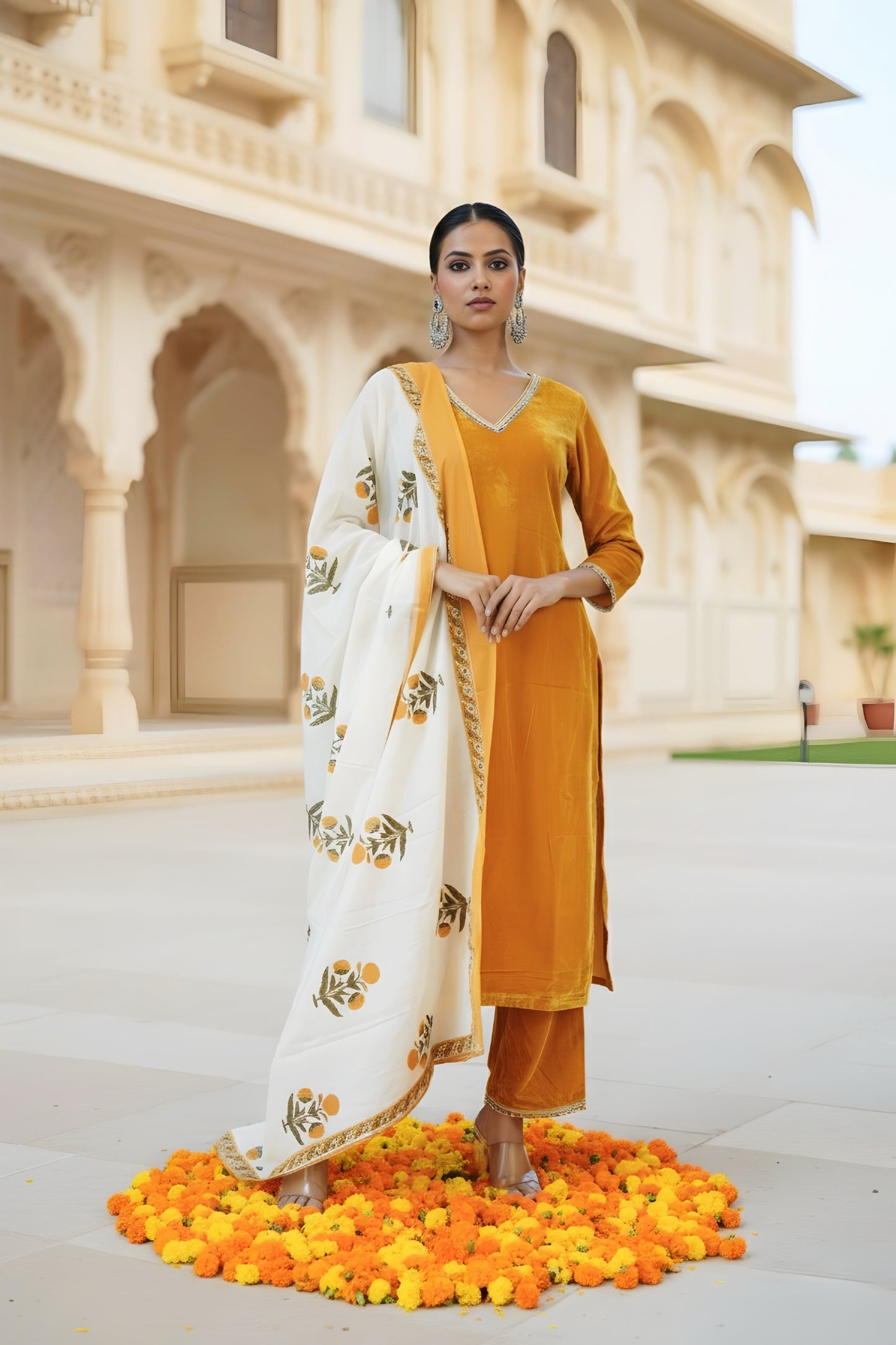 Sunheri Ziba Velvet Suit Set