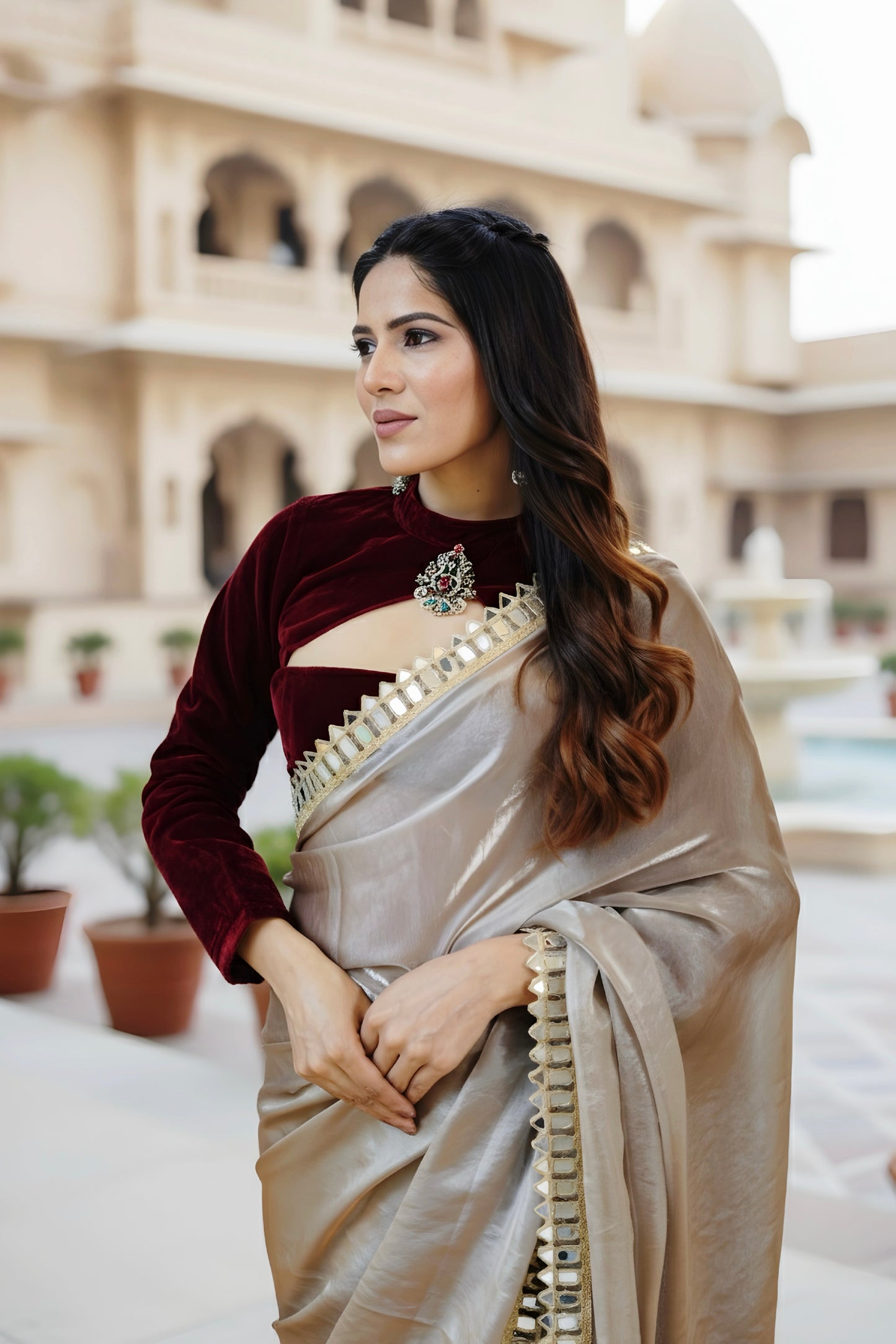 Stitched Gulzar saree