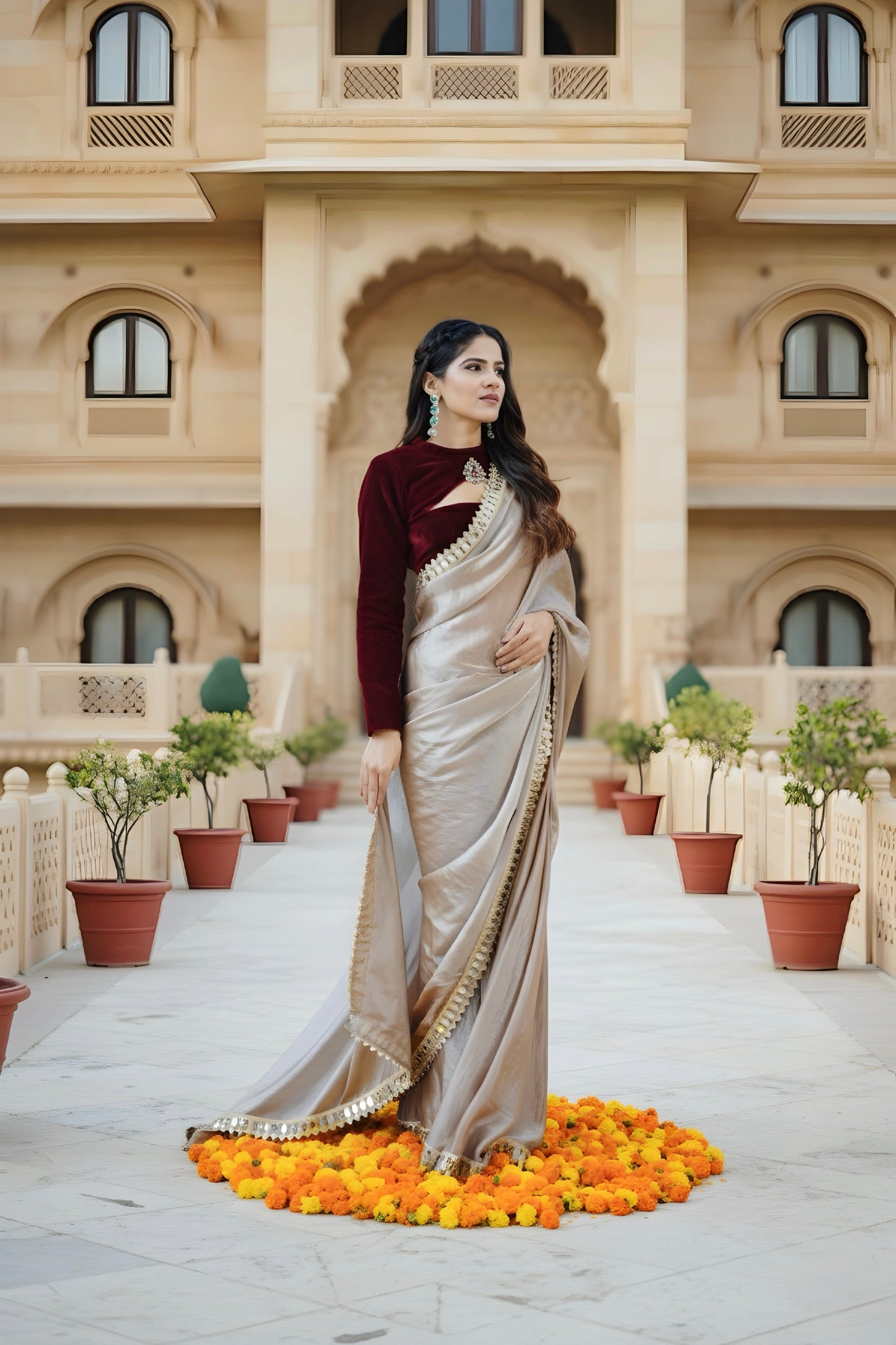 Stitched Gulzar saree