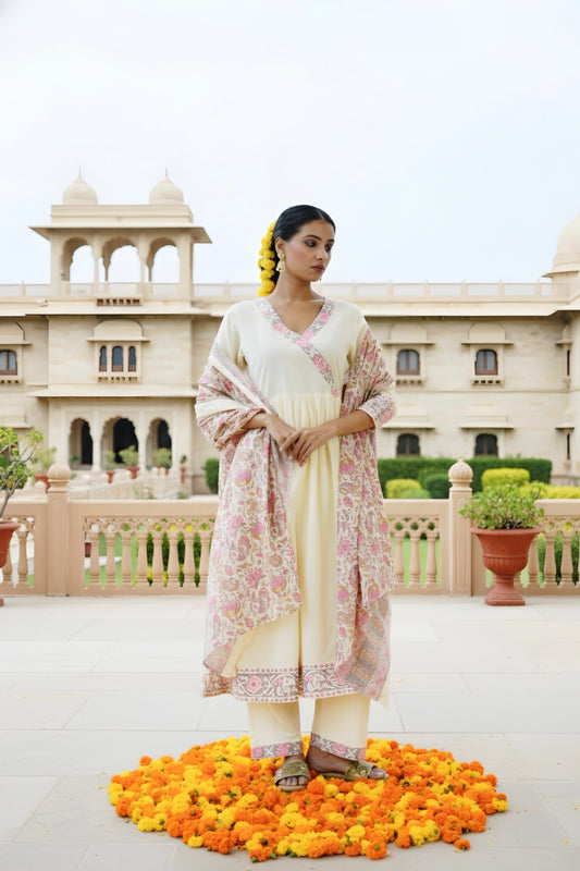 Ivory Gulnaz Suit Set