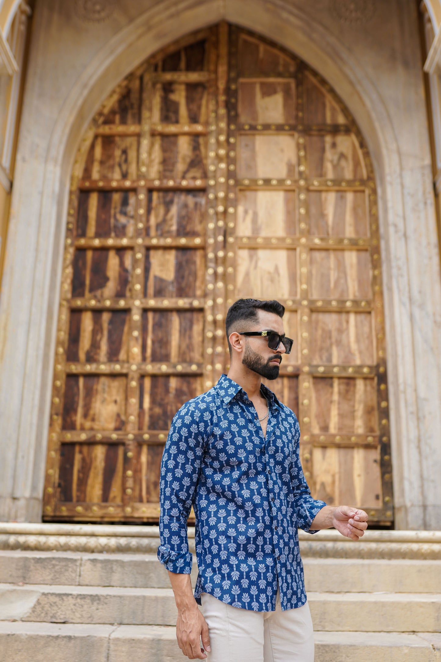 Hand Block Printed mens shirt