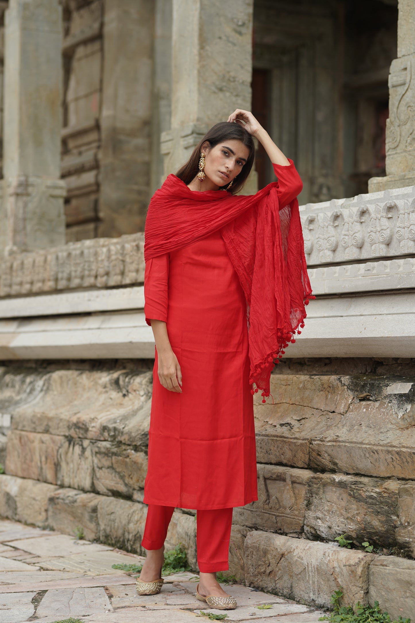 Scarlet Red Suit Set