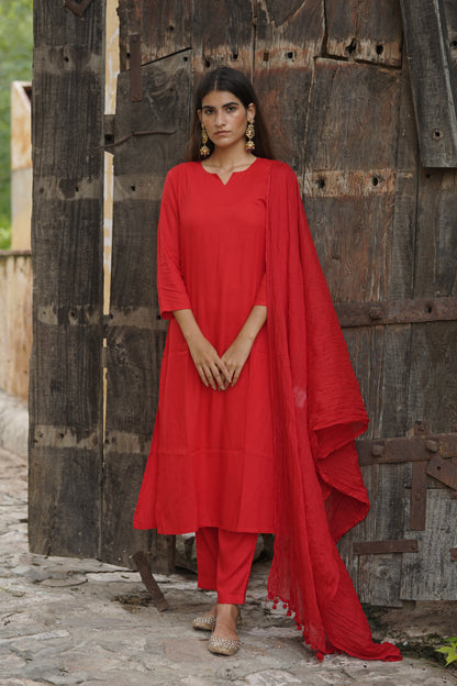 Scarlet Red Suit Set
