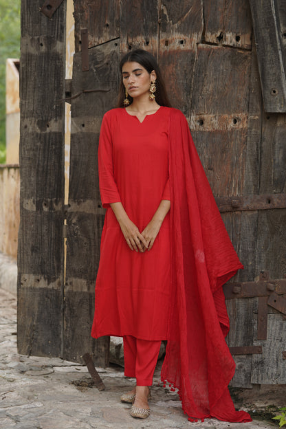 Scarlet Red Suit Set