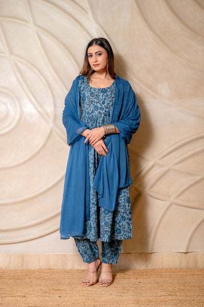 Khwaabon Ka Neel Suit Set