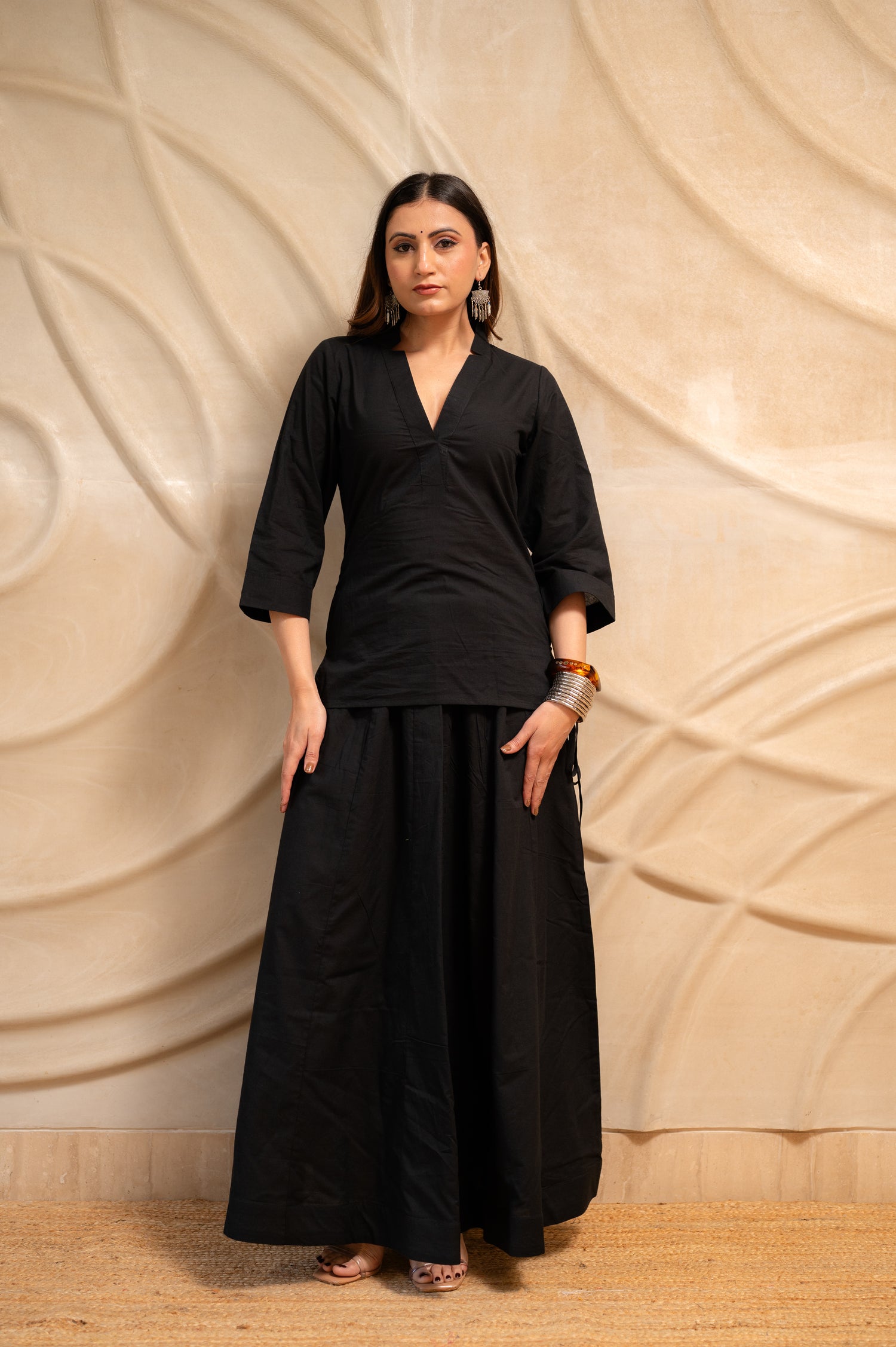 Buy stylish black ethnic co ord set online