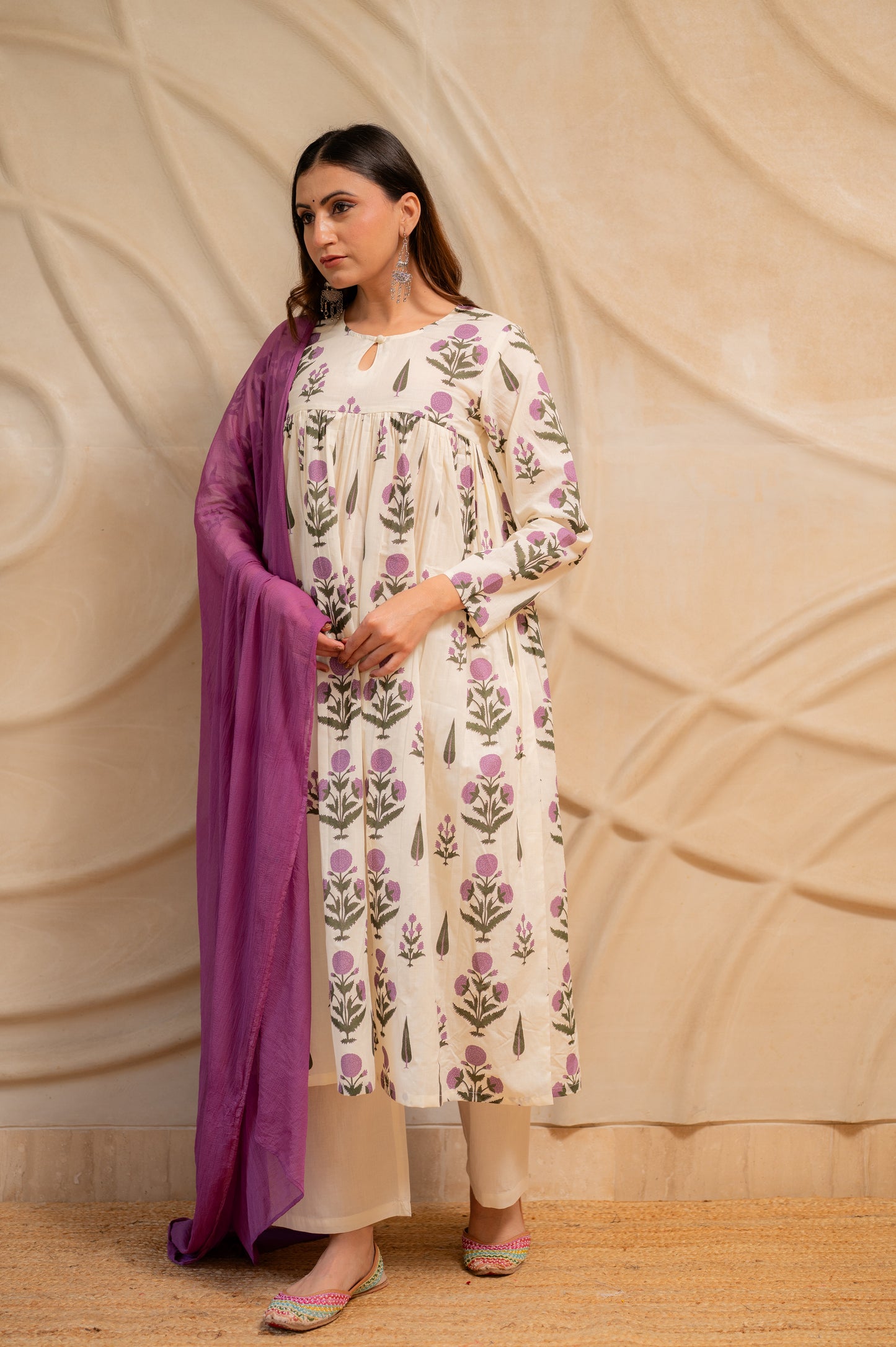 Elegant Floral Printed Suit Set