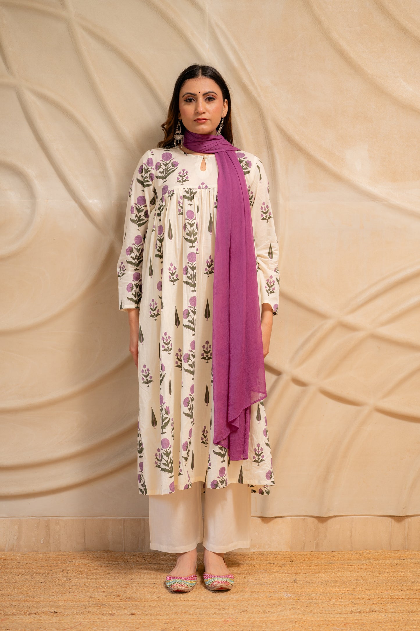 Elegant Floral Printed Suit Set