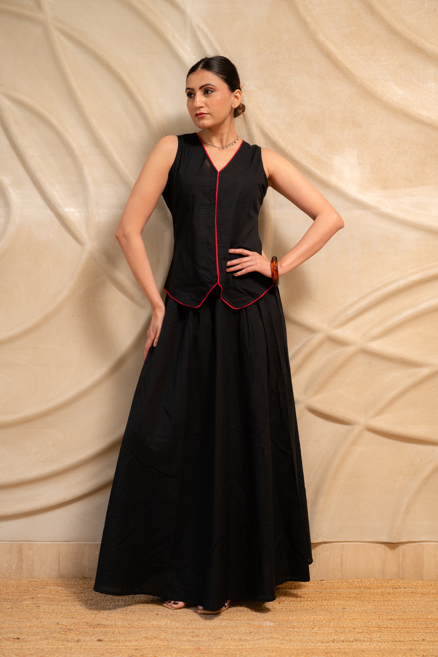Black Noor Flare Dress