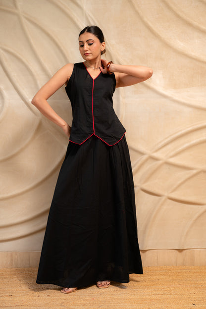 Black Noor Flare Dress