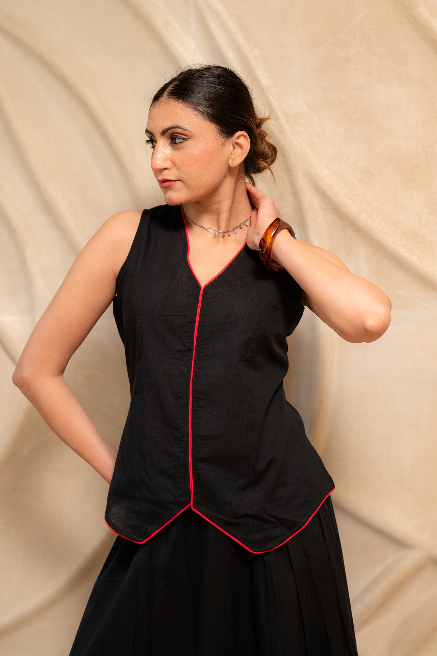 Black Noor Flare Dress