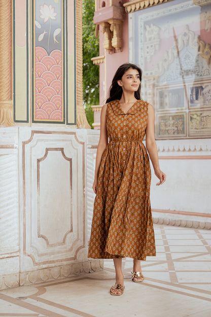 Autumn Bloom Midi Dress